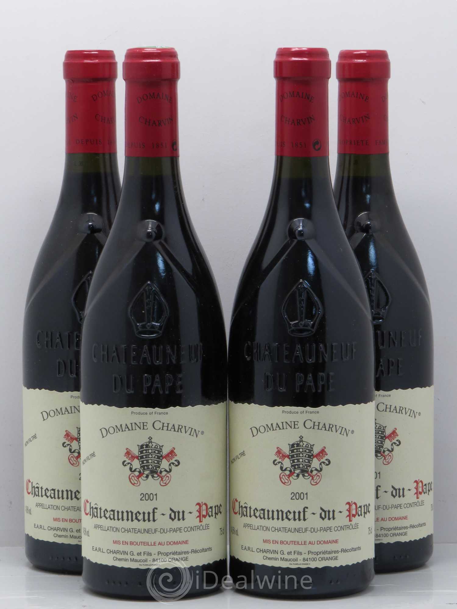 Châteauneuf-du-Pape Charvin (Domaine) 2001 - Lot de 4 bouteilles - 0
