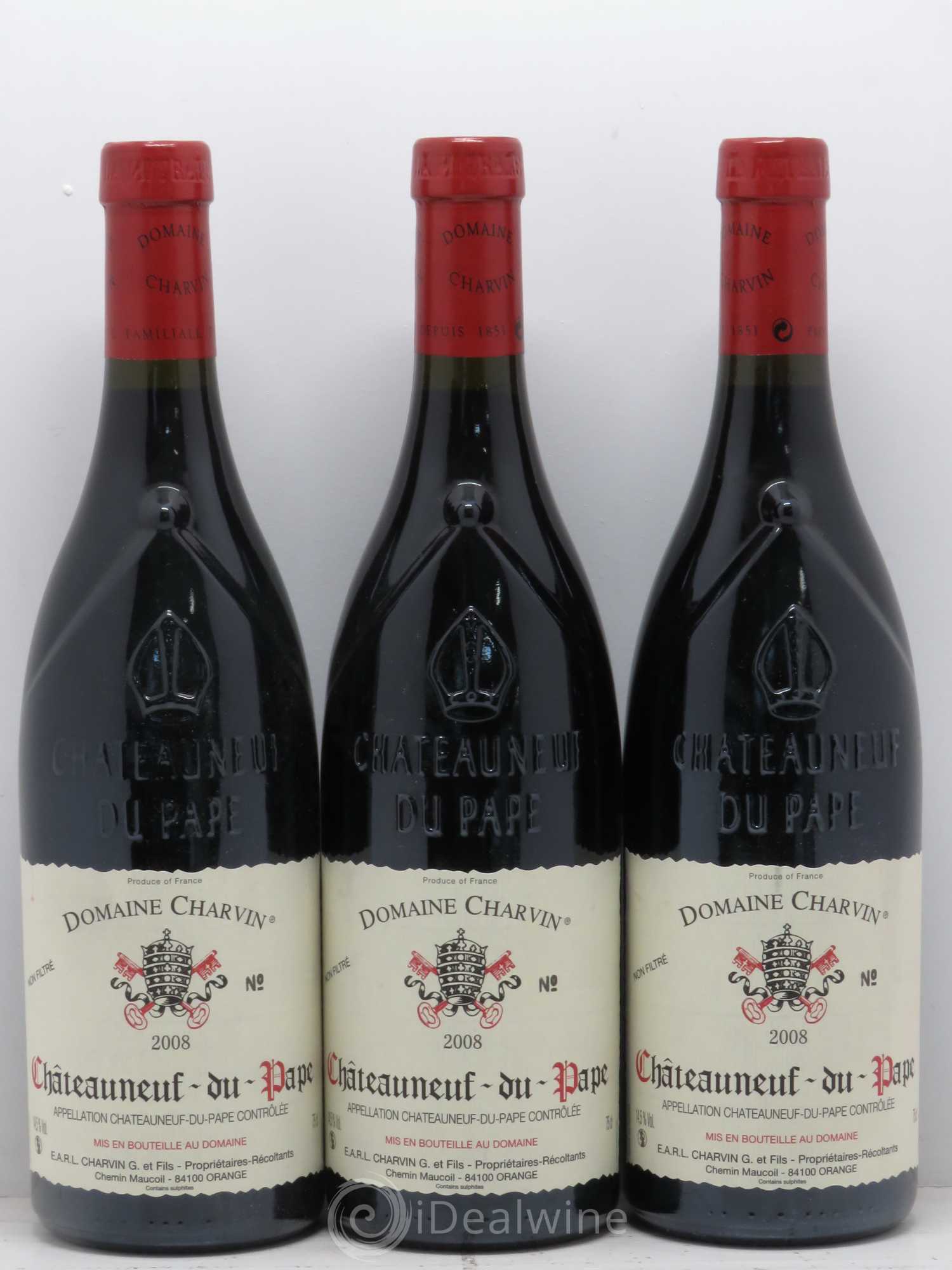 Châteauneuf-du-Pape Charvin (Domaine) 2008 - Lot de 6 bouteilles - 1
