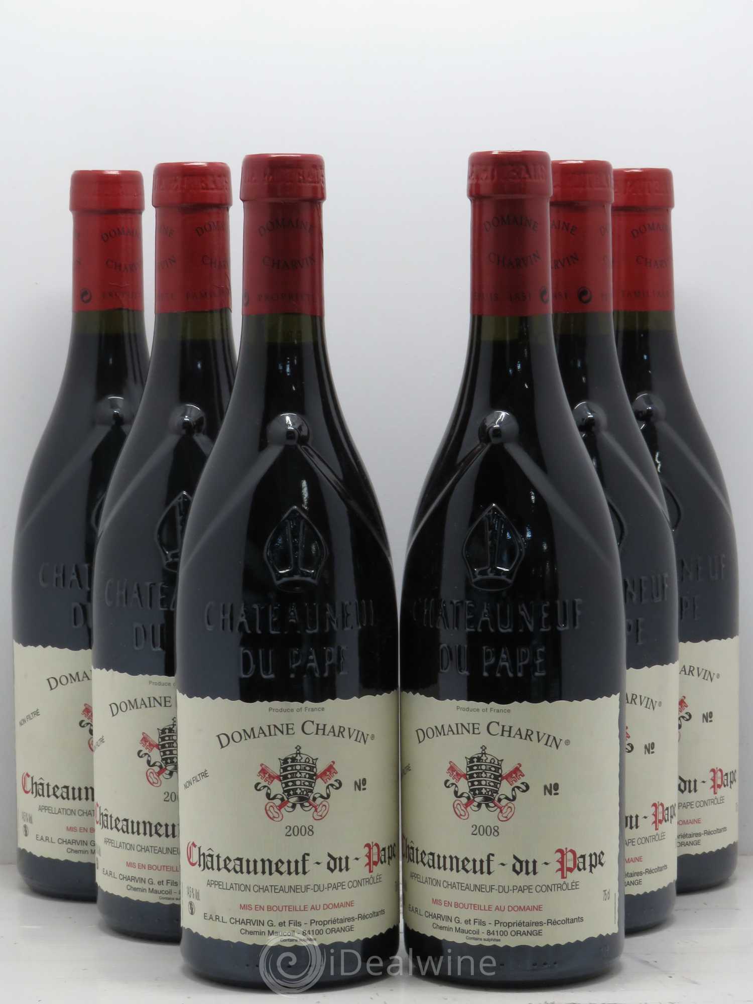 Châteauneuf-du-Pape Charvin (Domaine) 2008 - Lot de 6 bouteilles - 0