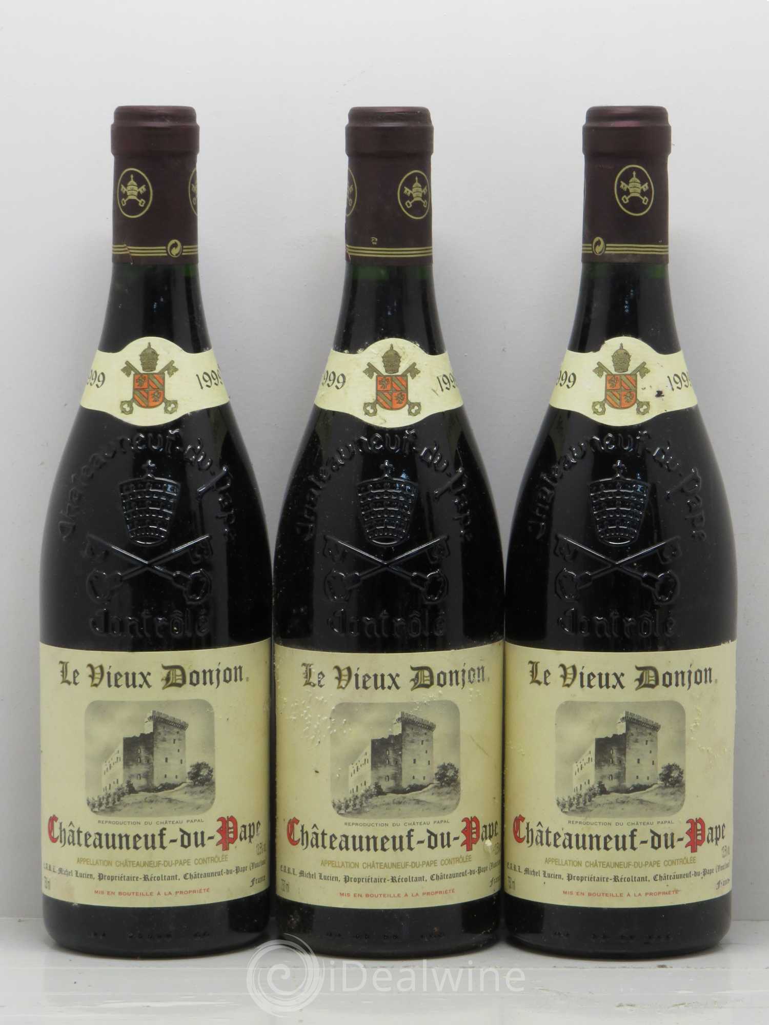 Châteauneuf-du-Pape Le Vieux Donjon Michel Lucien 1999 - Lot de 6 bouteilles - 1