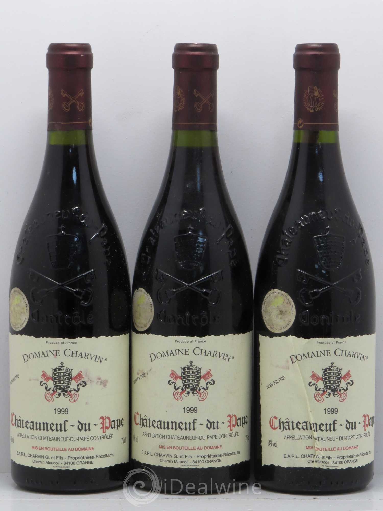 Châteauneuf-du-Pape Charvin (Domaine) 1999 - Lot de 3 bouteilles - 0