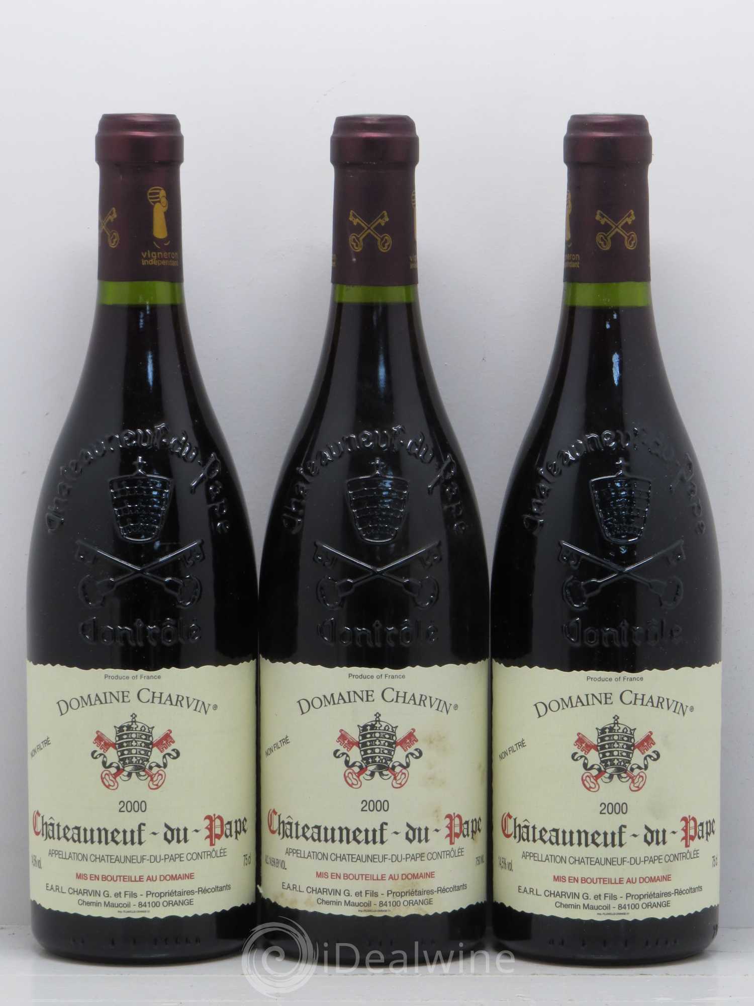 Châteauneuf-du-Pape Charvin (Domaine) 2000 - Lot de 3 bouteilles - 0