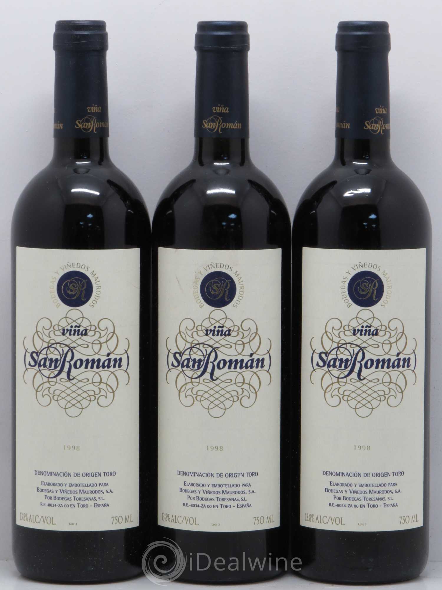 Espagne Toro Bodegas Mauro Vina San Roman 1998 - Posten von 3 Flaschen - 0