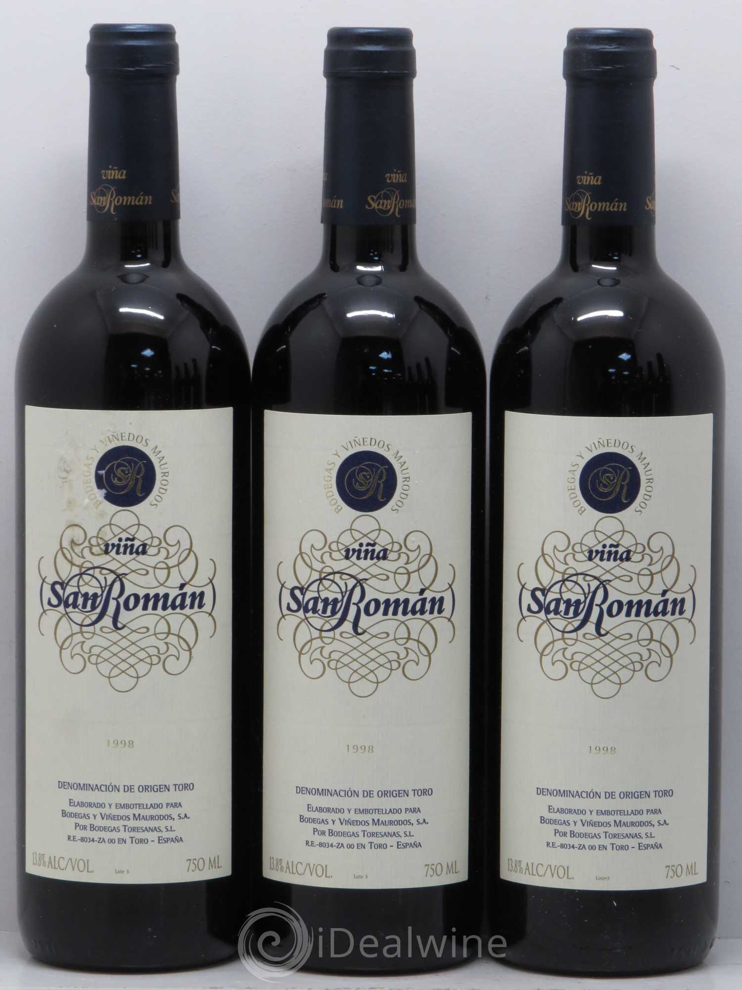 Espagne Toro Bodegas Mauro Vina San Roman 1998 - Posten von 3 Flaschen - 0