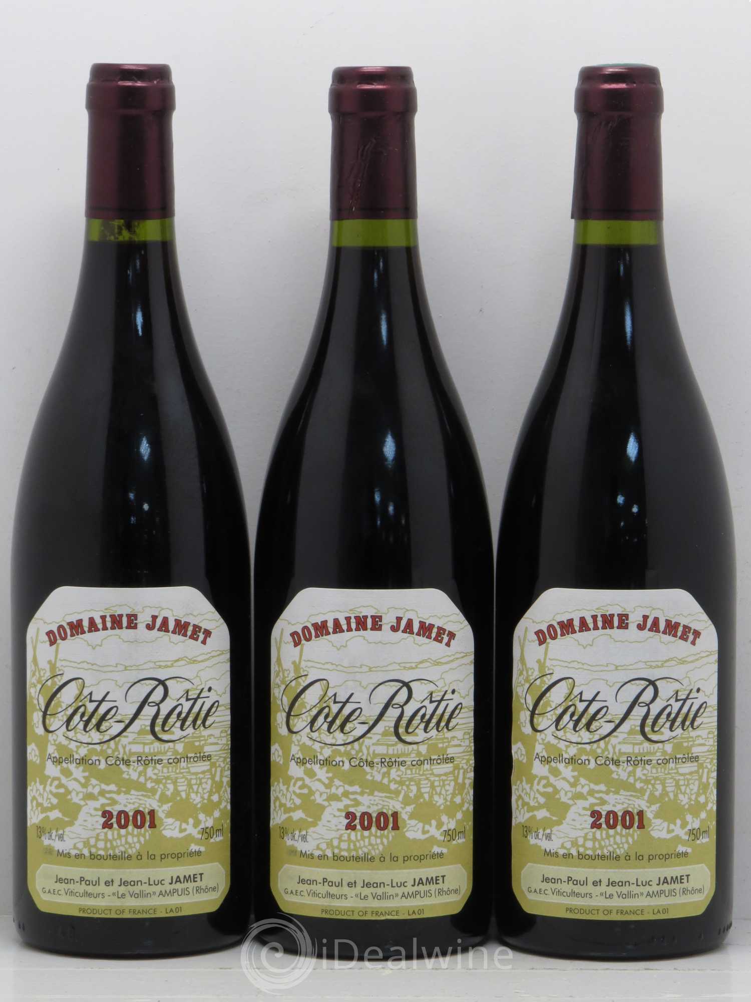 Côte-Rôtie Jamet (Domaine) 2001 - Lot de 3 bouteilles - 0