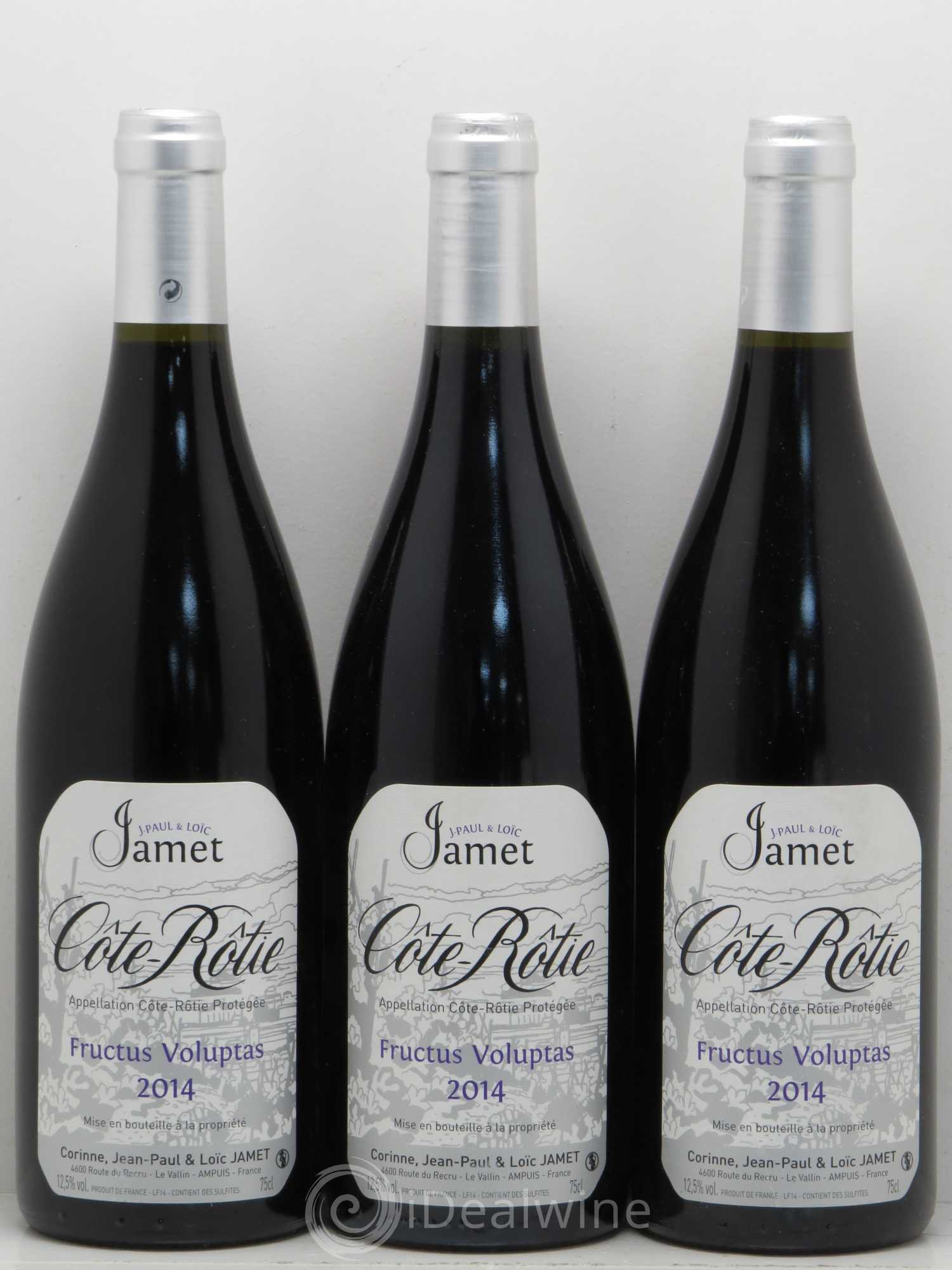 Côte-Rôtie Fructus Voluptas Jamet (Domaine) 2014 - Lot de 3 bouteilles - 0