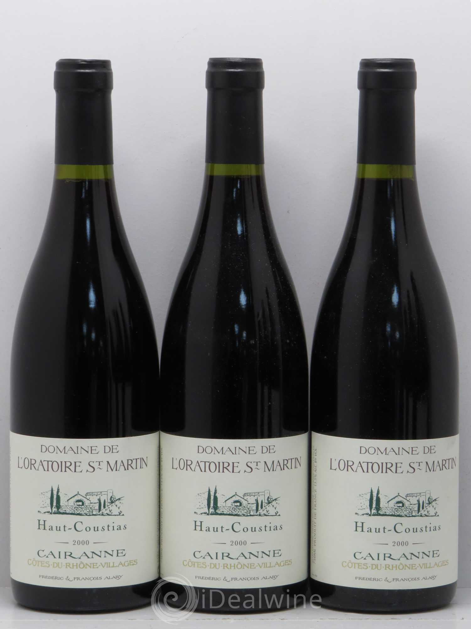 Cairanne Haut-Coustias Oratoire Saint-Martin - Frédéric et François Alary 2000 - Lot de 6 bouteilles - 2