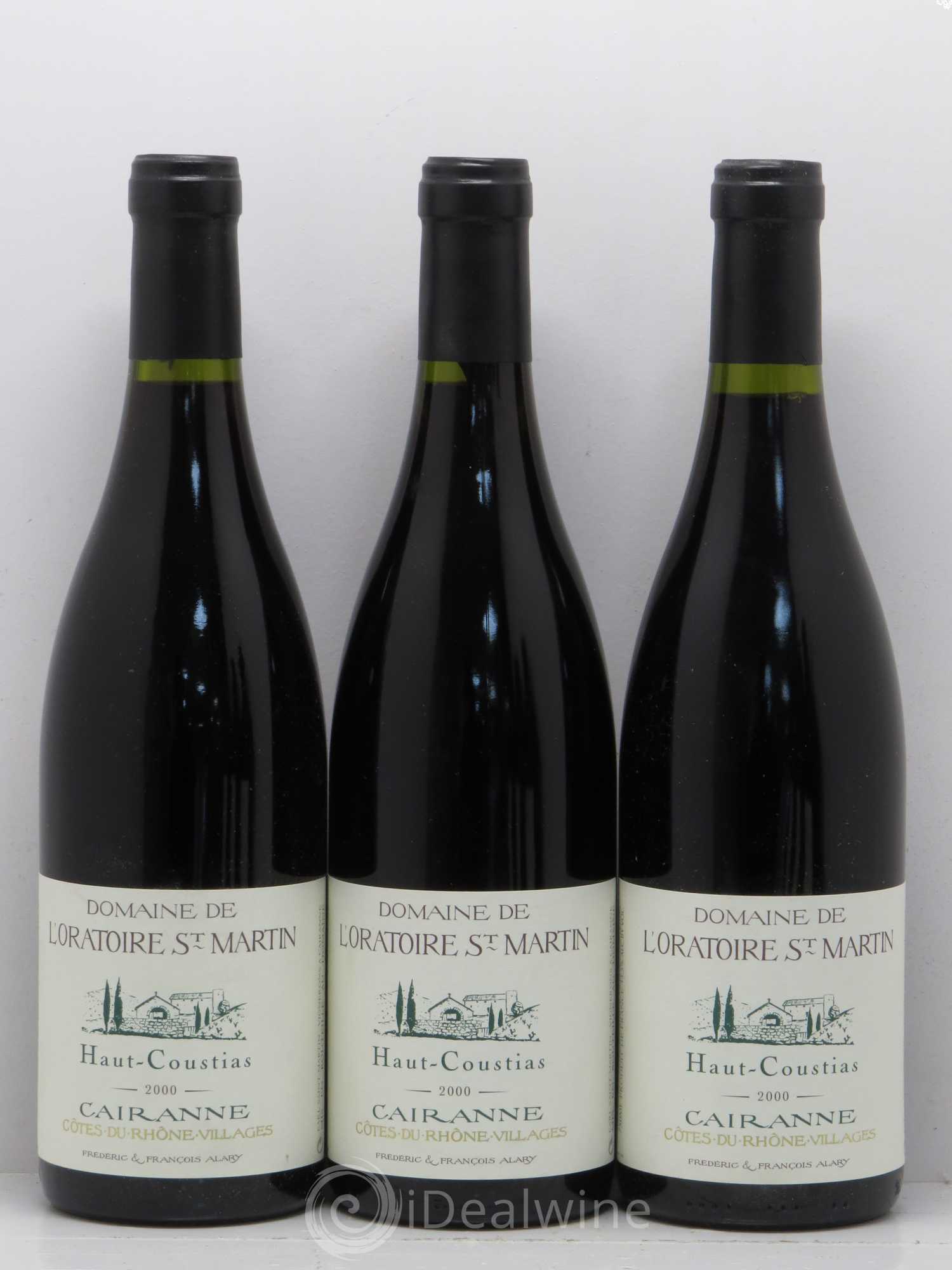 Cairanne Haut-Coustias Oratoire Saint-Martin - Frédéric et François Alary 2000 - Lot de 6 bouteilles - 1