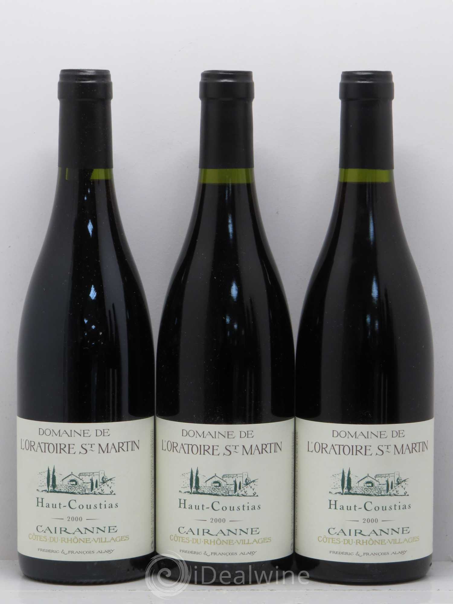 Cairanne Haut-Coustias Oratoire Saint-Martin - Frédéric et François Alary 2000 - Lot de 6 bouteilles - 2
