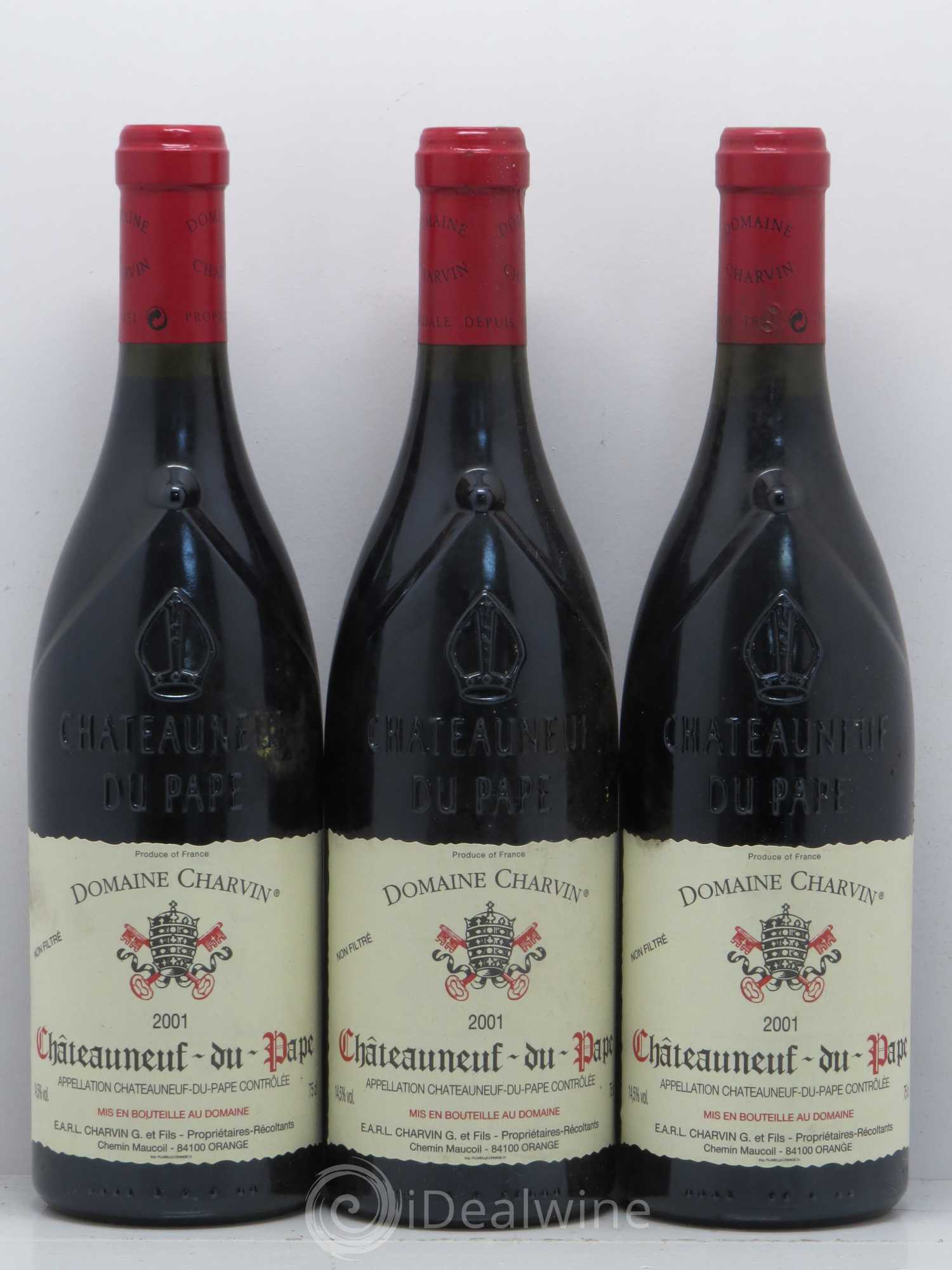 Châteauneuf-du-Pape Charvin (Domaine) 2001 - Lot de 3 bouteilles - 0