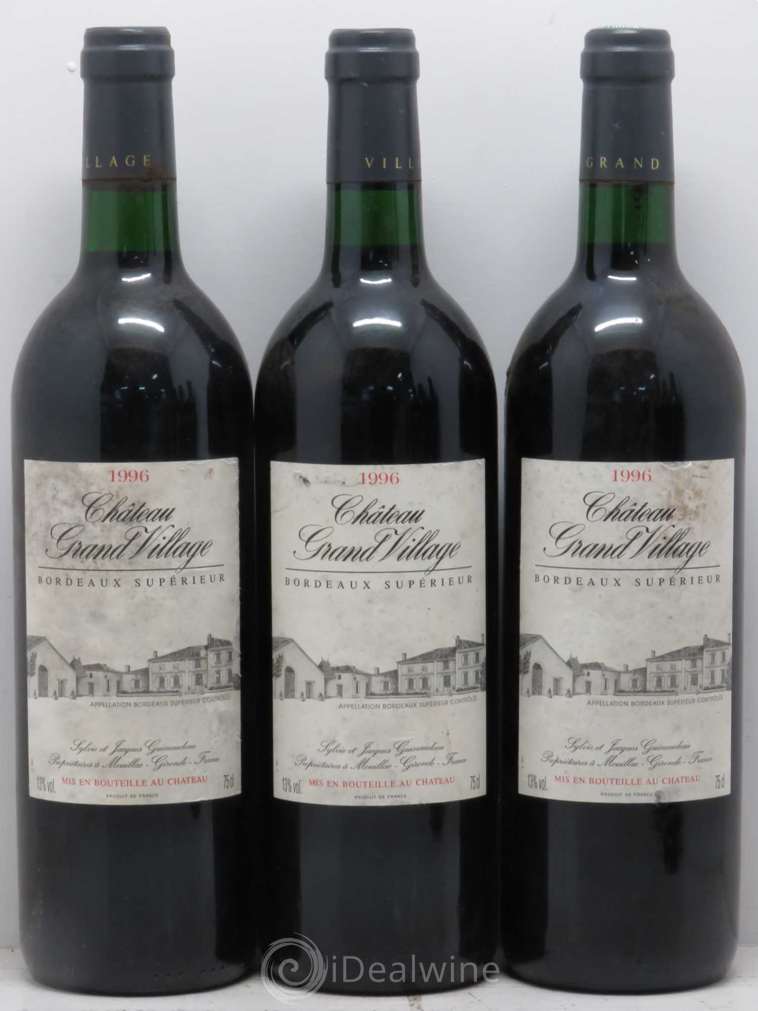 Bordeaux Chateau Grand Village 1996 - Lot de 6 bouteilles - 2