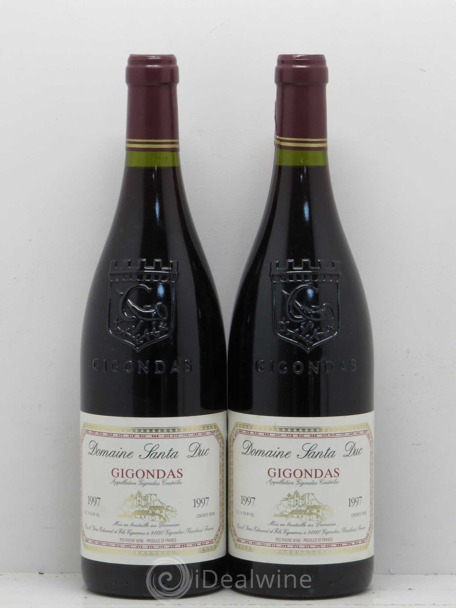 Gigondas Domaine Santa Duc 1997 - Lot de 2 bouteilles - 0