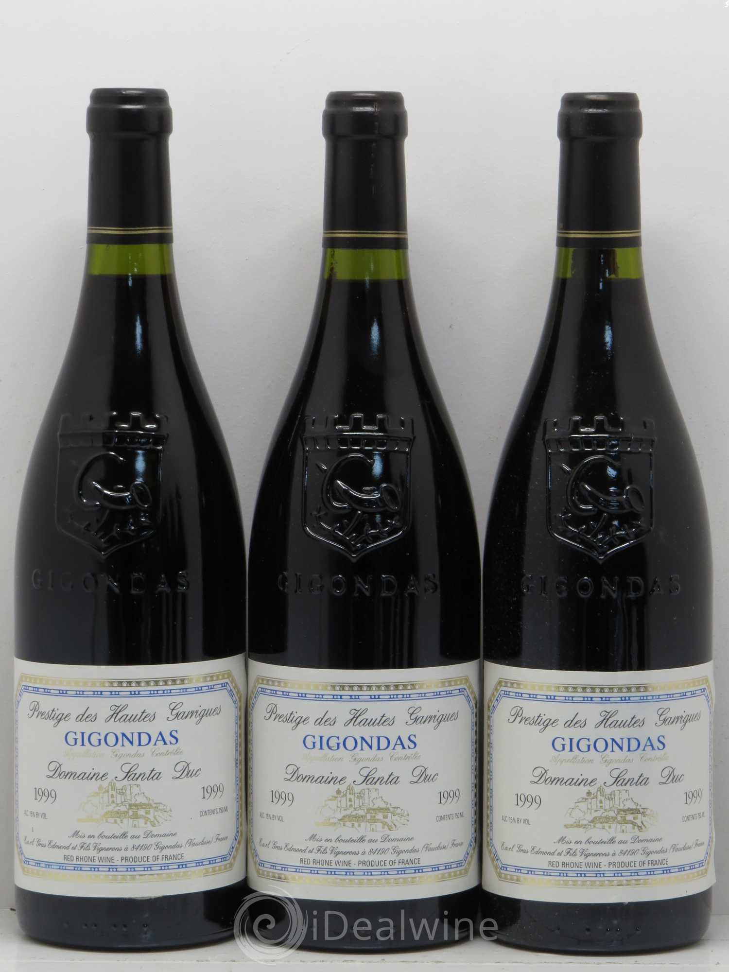 Gigondas Santa Duc (Domaine) Hautes Garrigues Famille Gras 1999 - Lot de 6 bouteilles - 2