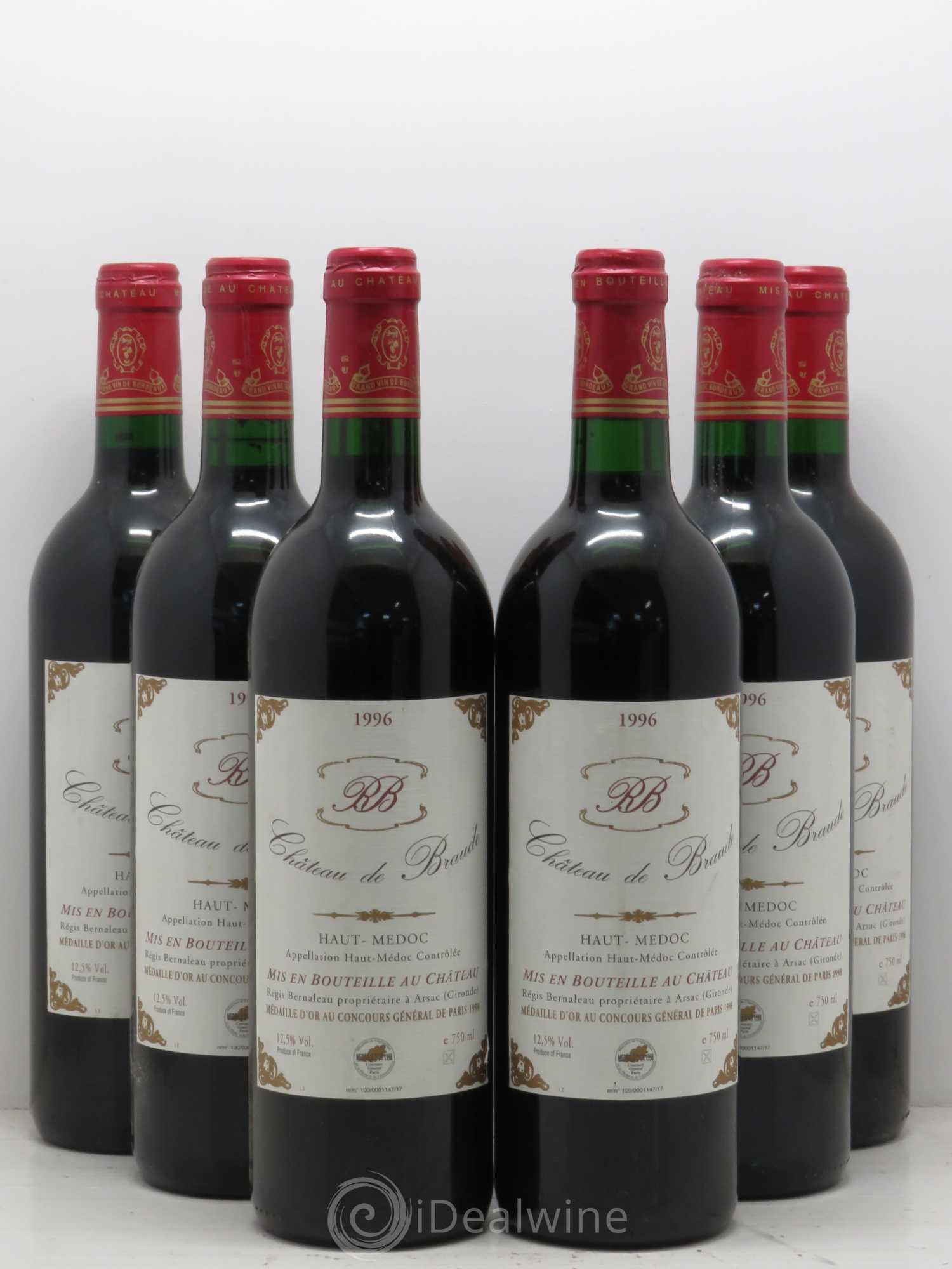 Haut Médoc Chateau De Braude 1996 - Posten von 6 Flaschen - 0