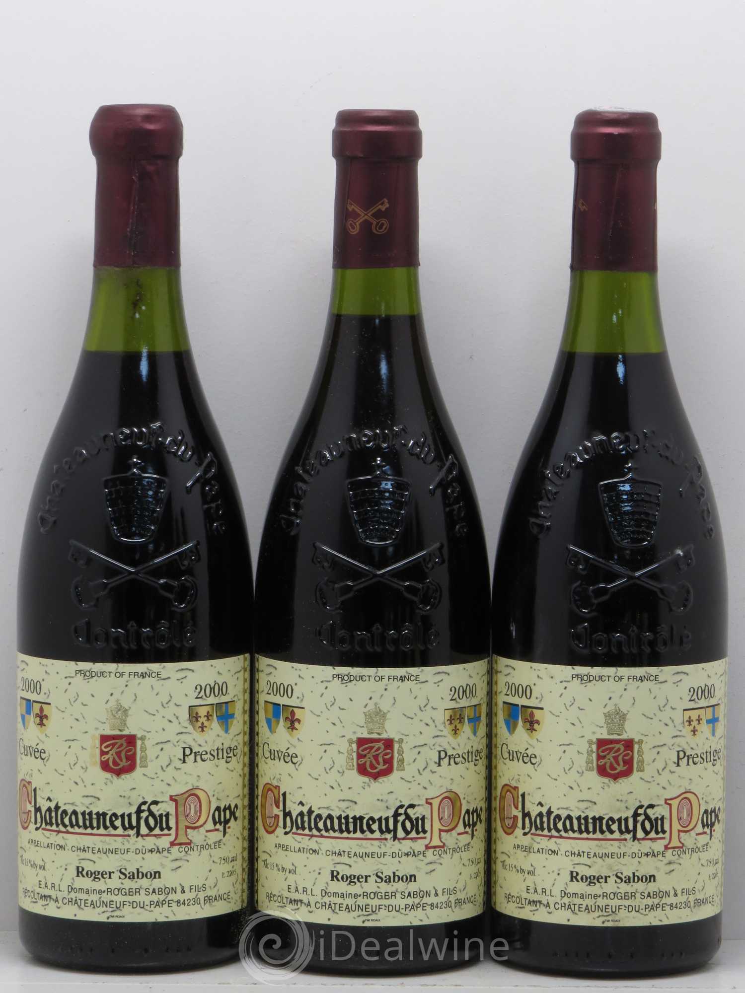 Châteauneuf-du-Pape Cuvée Prestige Roger Sabon (Domaine) 2000 - Lot de 6 bouteilles - 1