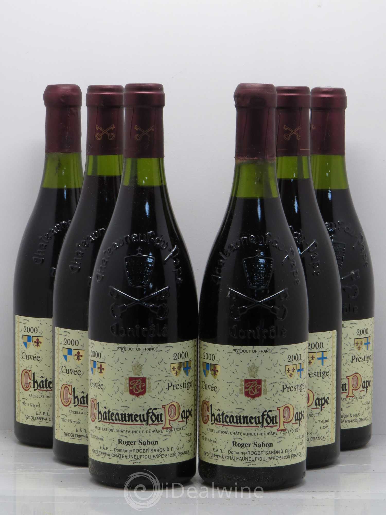 Châteauneuf-du-Pape Cuvée Prestige Roger Sabon (Domaine) 2000 - Lot de 6 bouteilles - 0