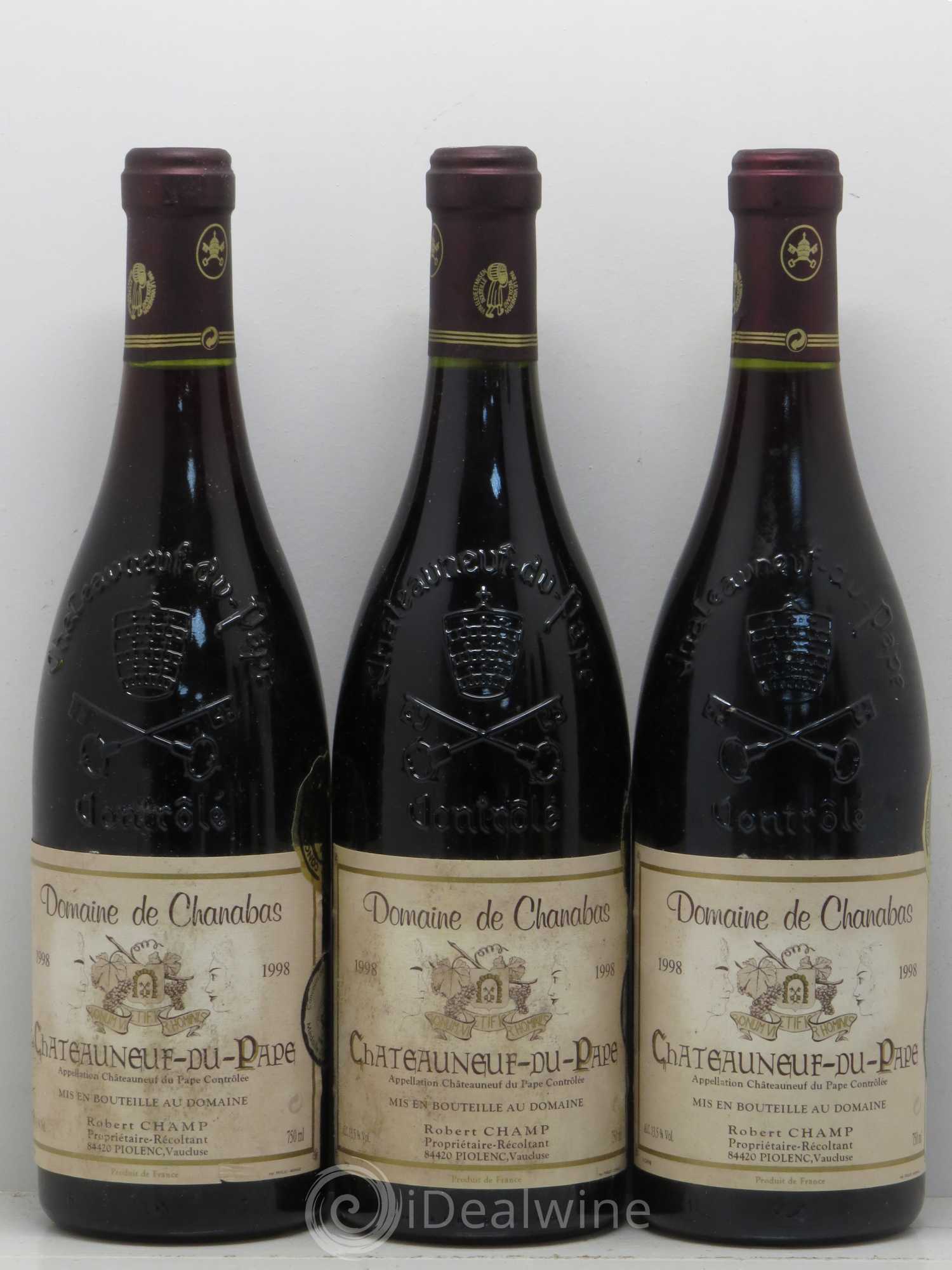 Châteauneuf-du-Pape Domaine De Chanabas 1998 - Posten von 6 Flaschen - 1