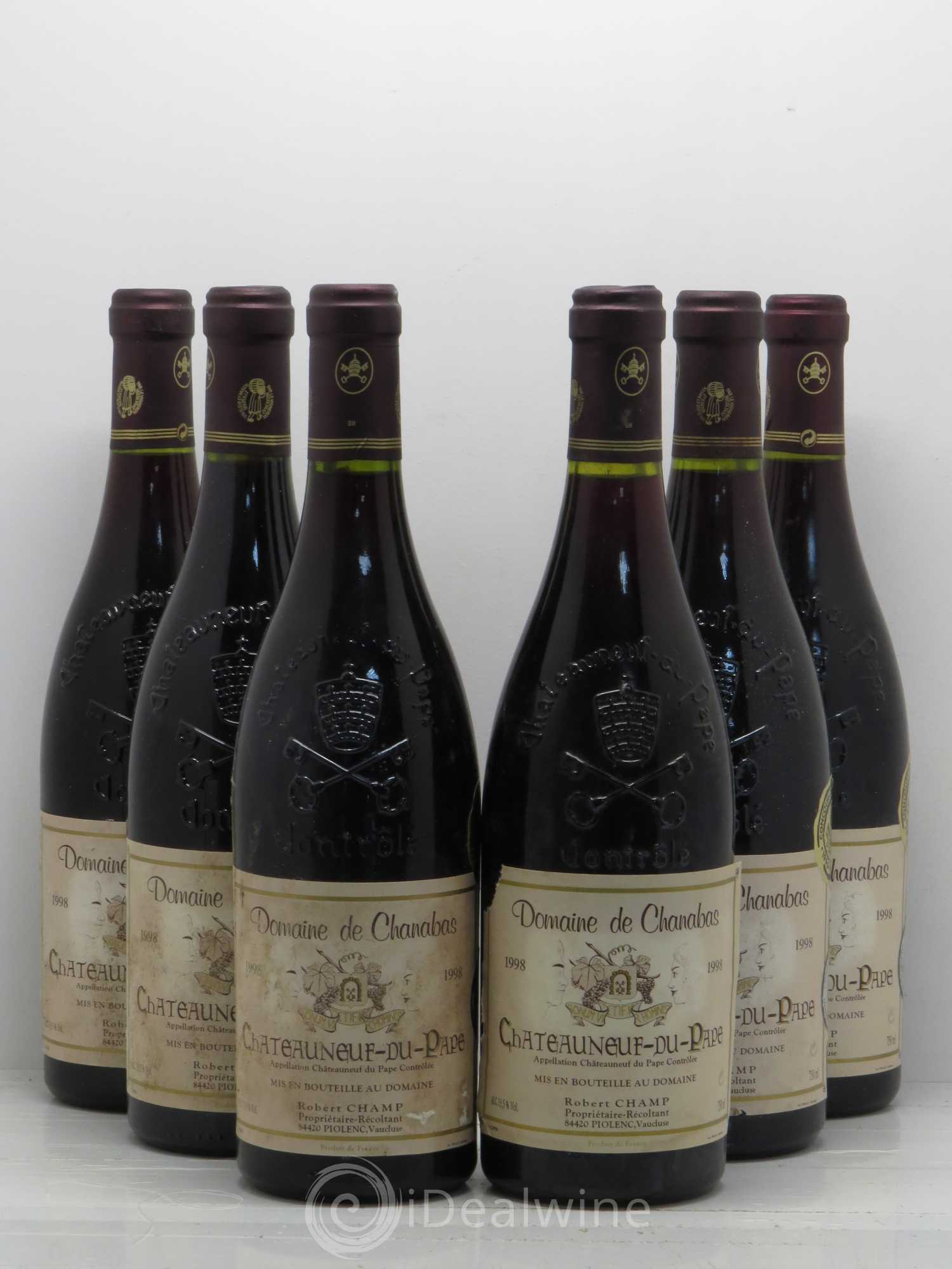 Châteauneuf-du-Pape Domaine De Chanabas 1998 - Posten von 6 Flaschen - 0