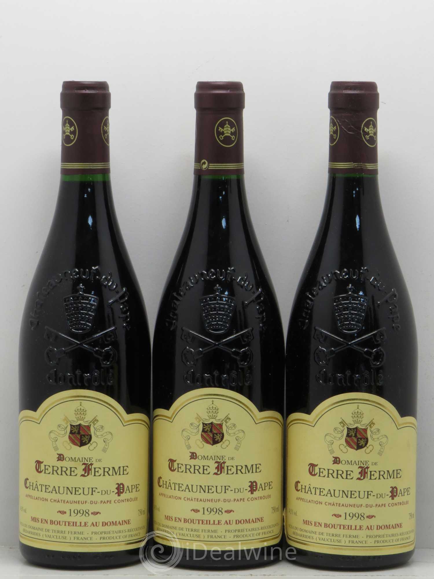 Châteauneuf-du-Pape Terre Ferme 1998 - Lot de 6 bouteilles - 1