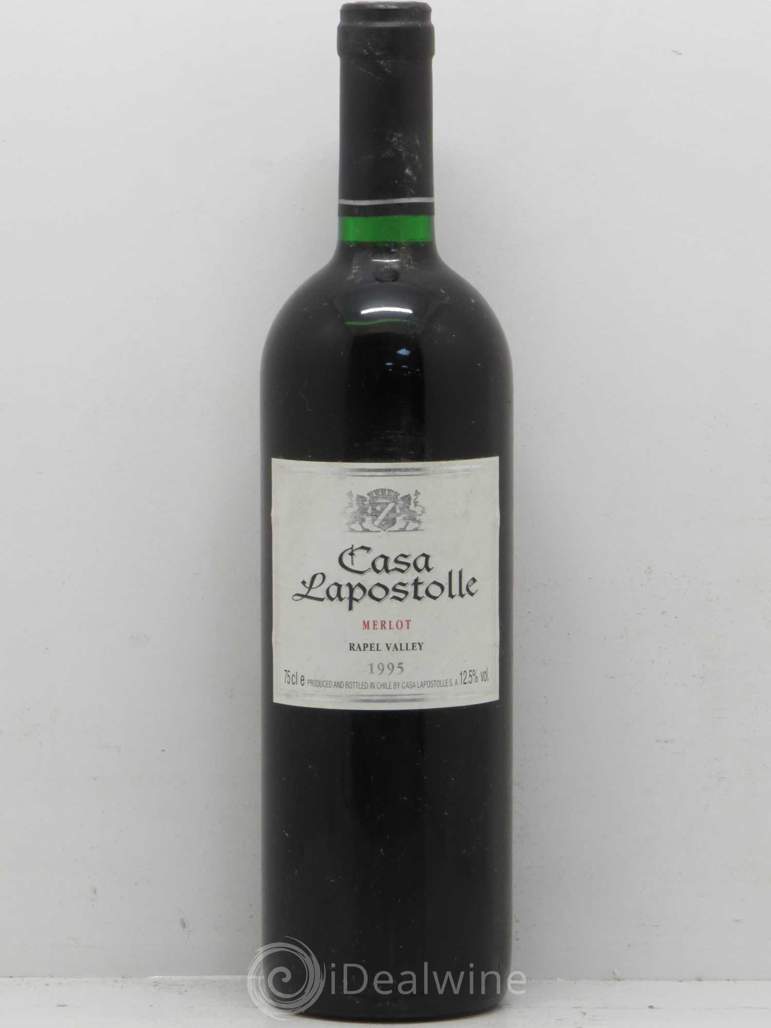 Chili Rapel Valley Casa Lapostolle Merlot 1995 - Posten von 1 Flasche - 0