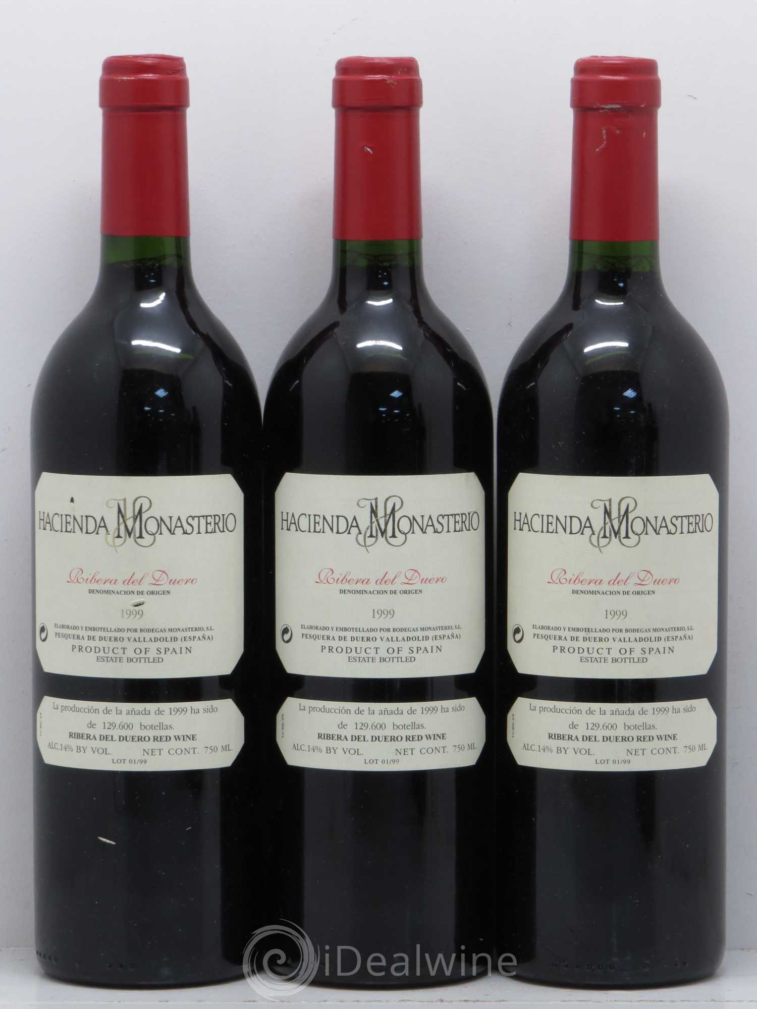 Ribera Del Duero DO Hacienda Monasterio  1999 - Posten von 5 Flaschen - 1