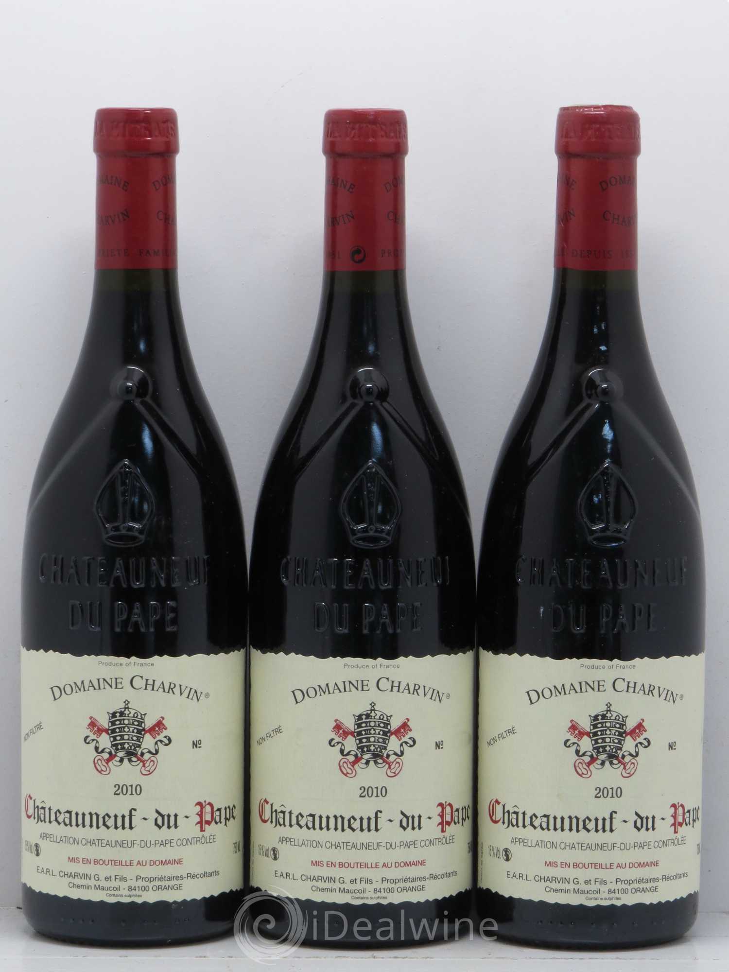 Châteauneuf-du-Pape Charvin (Domaine) 2010 - Lot de 3 bouteilles - 0