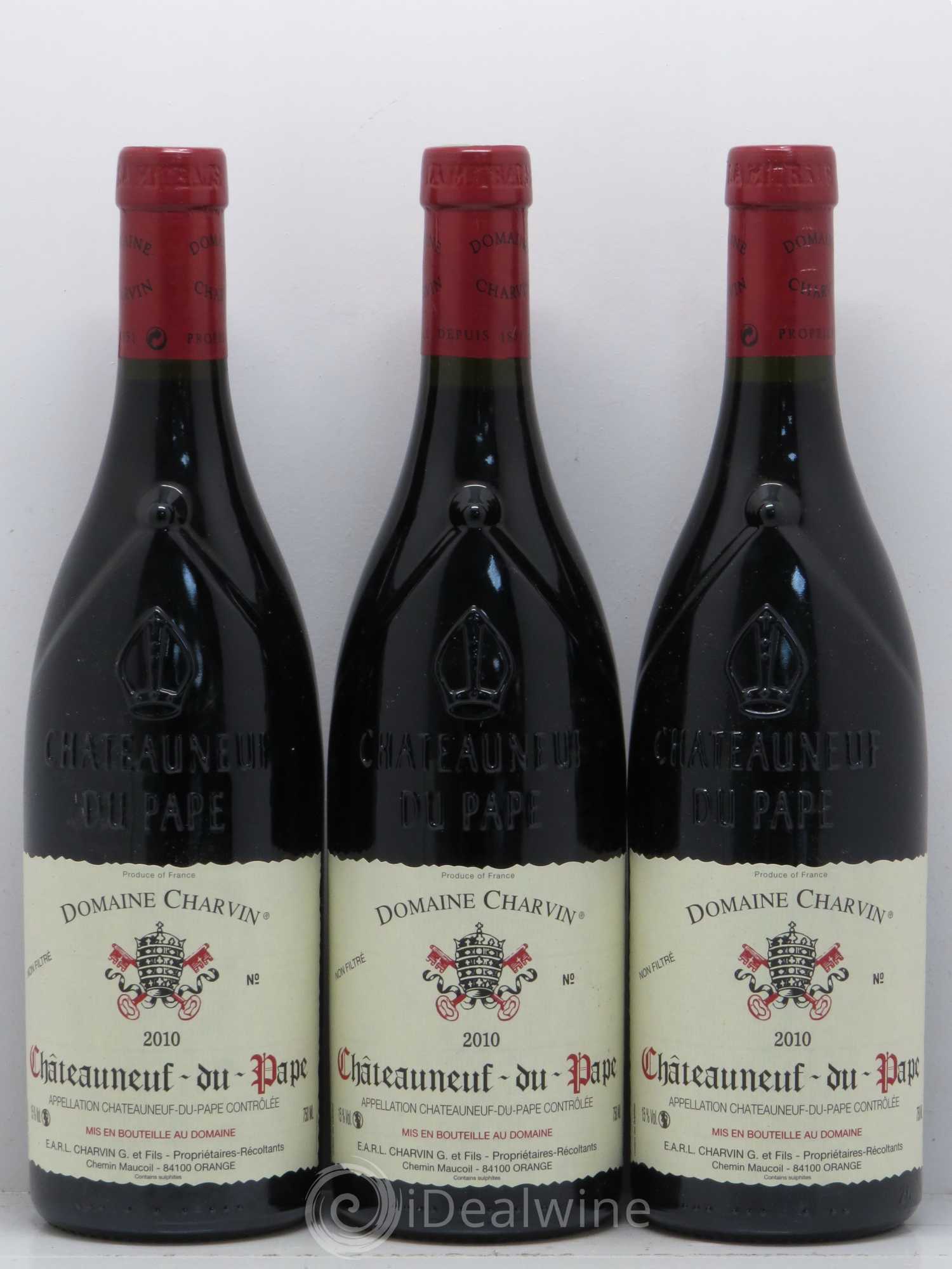Châteauneuf-du-Pape Charvin (Domaine) 2010 - Lot de 3 bouteilles - 0