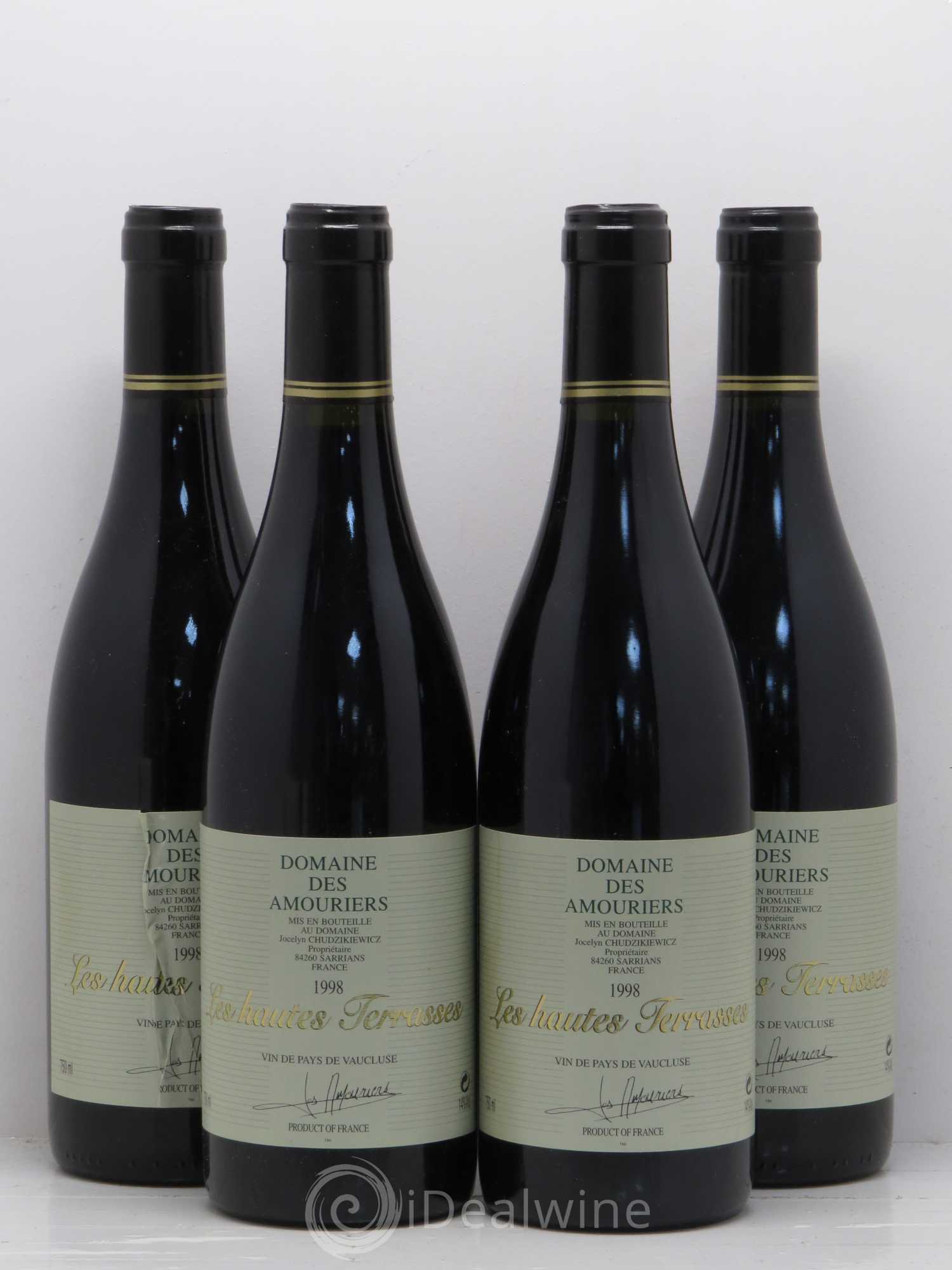 Divers IGP Vaucluse Domaine des Amouriers Les Hautes Terrasses 1998 - Posten von 4 Flaschen - 0