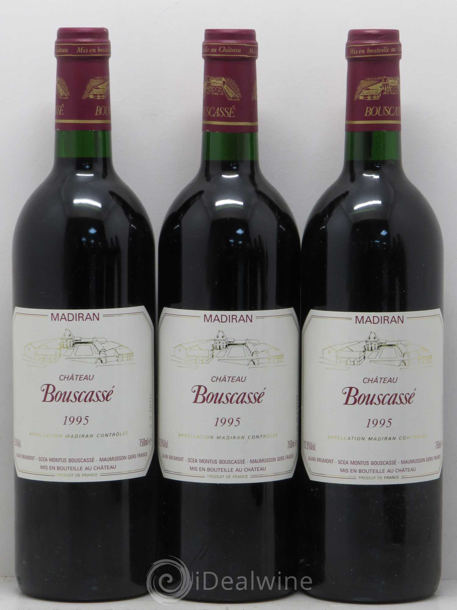 Madiran Château Bouscassé Alain Brumont 1995 - Lot de 6 bouteilles - 1