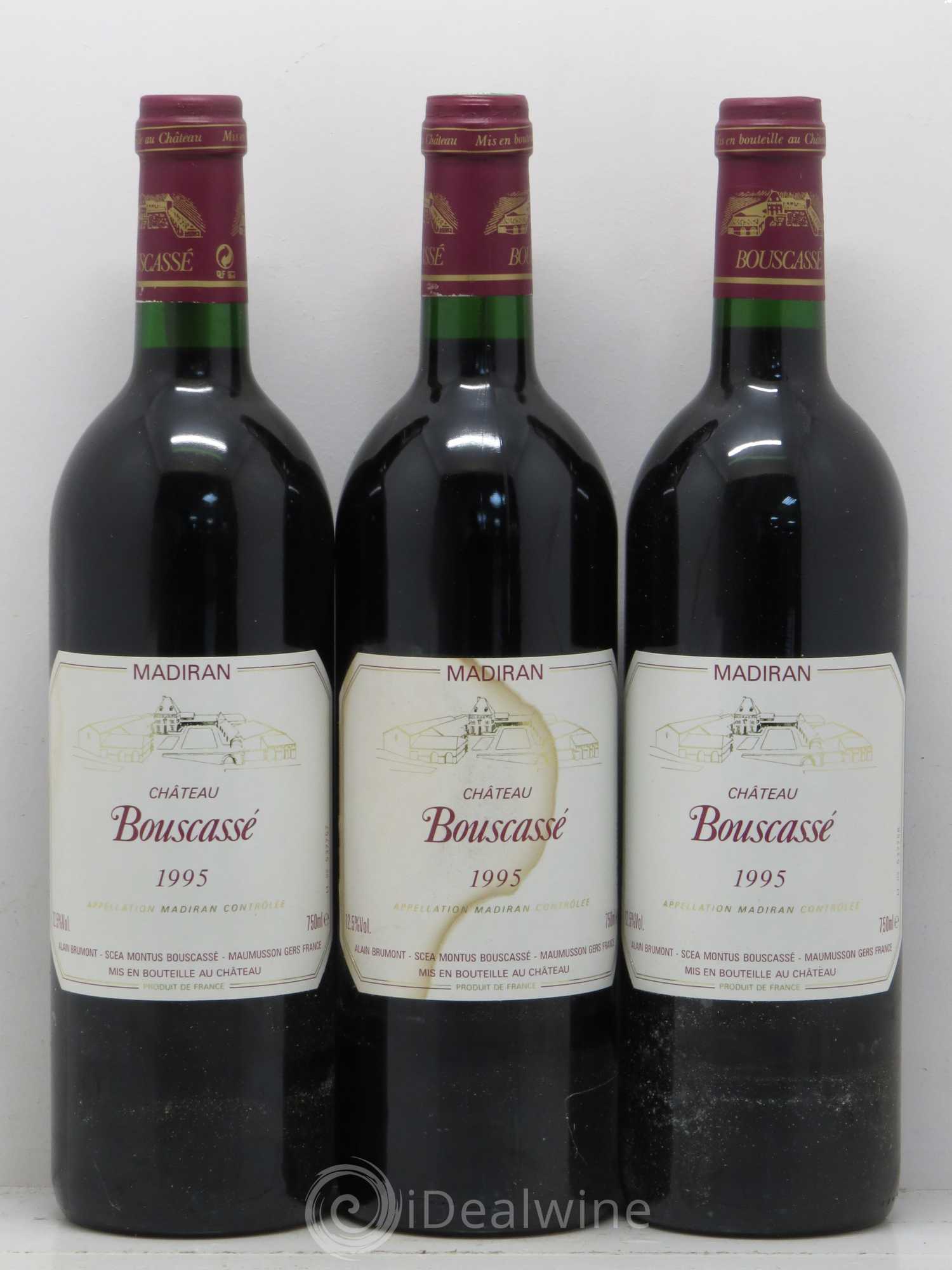 Madiran Château Bouscassé Alain Brumont 1995 - Lot de 3 bouteilles - 0