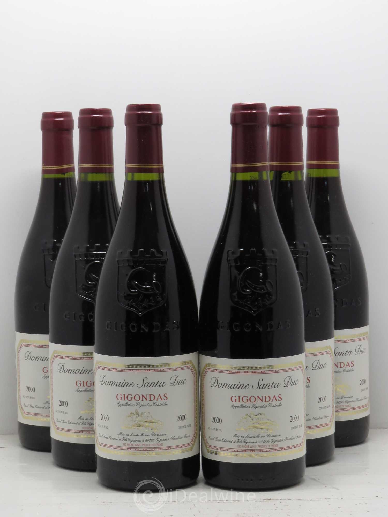 Gigondas Domaine Santa Duc 2000 - Lot de 6 bouteilles - 0