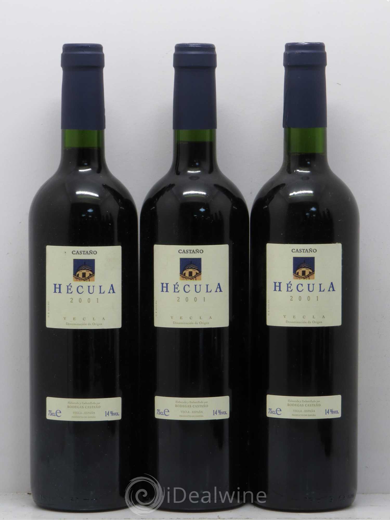 Yecla Bodegas Castano Hecula 2001 - Posten von 6 Flaschen - 2