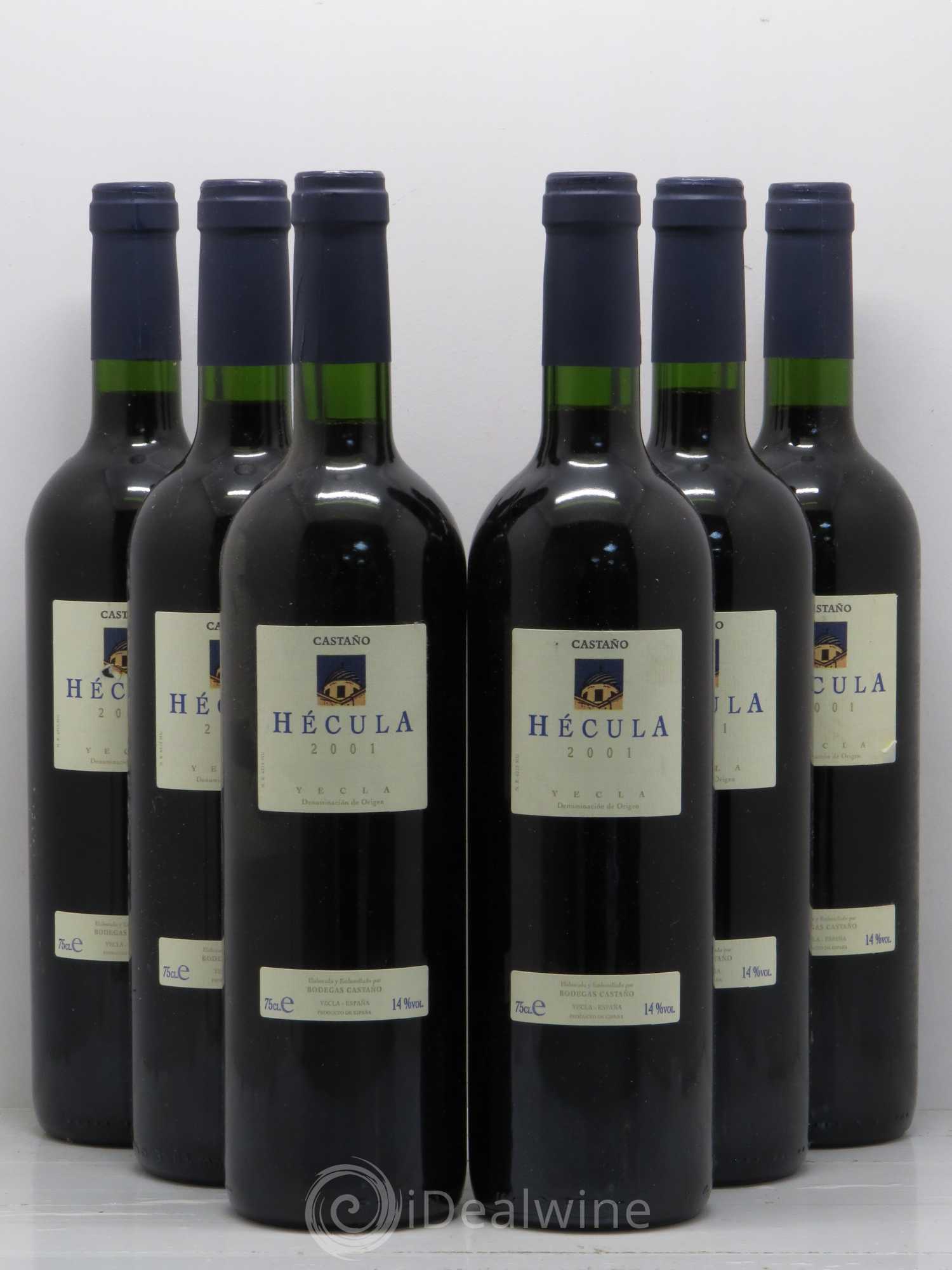 Yecla Bodegas Castano Hecula 2001 - Posten von 6 Flaschen - 0