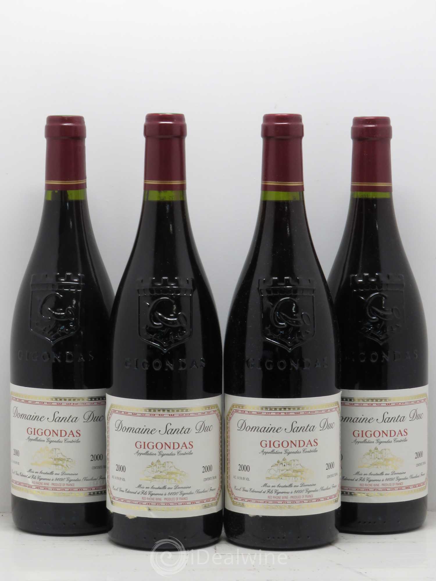 Gigondas Domaine Santa Duc 2000 - Lot de 4 bouteilles - 0