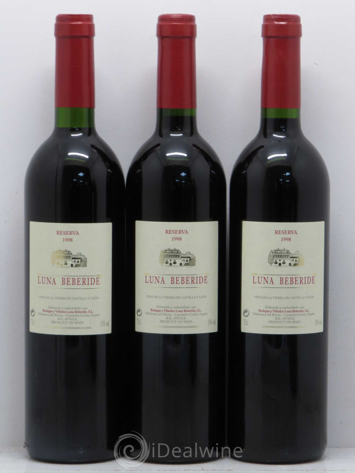 Espagne Vino de la Terra de Castilla y Leon Bodegas Luna Beberide Reserva 1998 - Posten von 5 Flaschen - 1