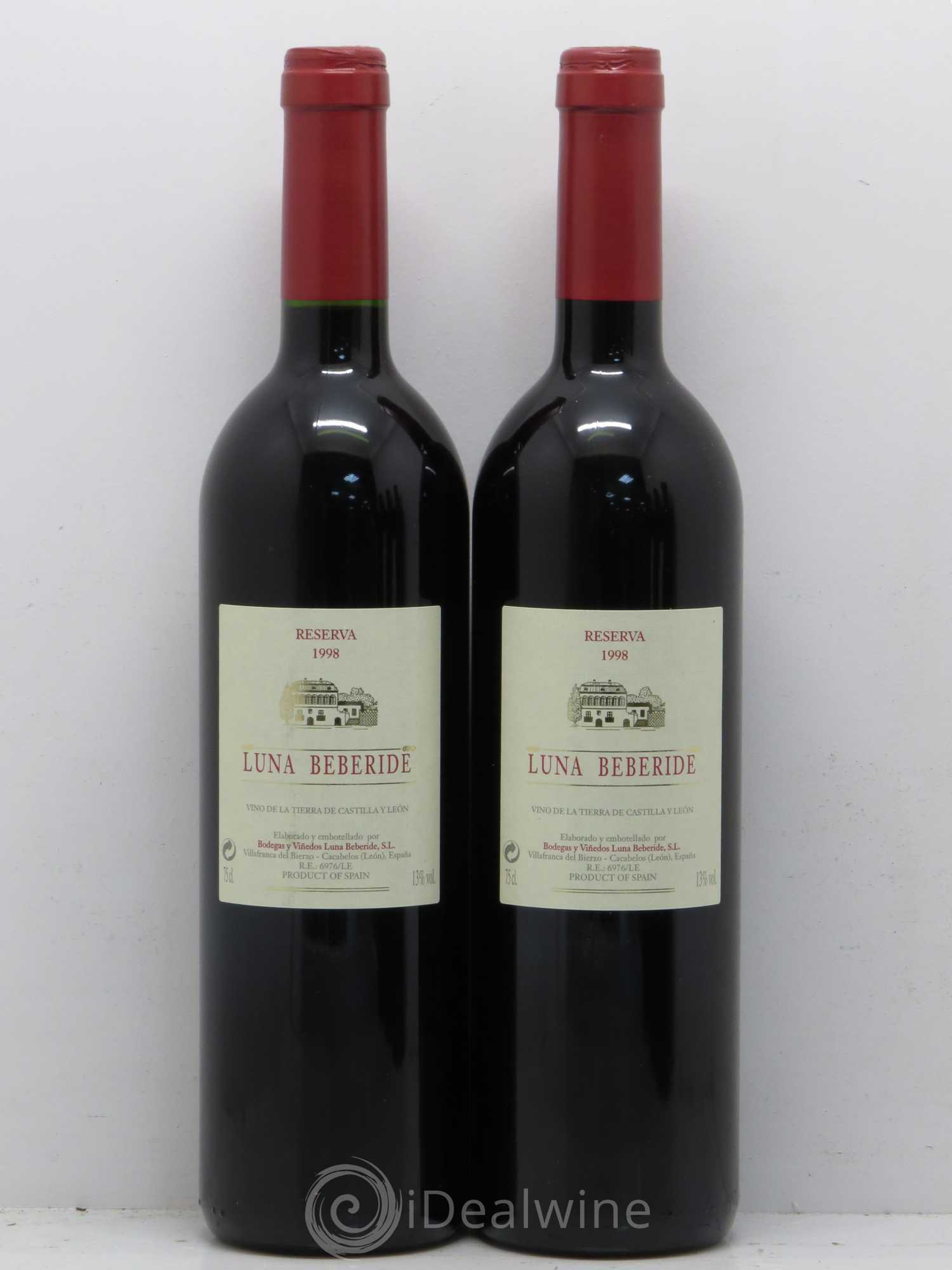 Espagne Vino de la Terra de Castilla y Leon Bodegas Luna Beberide Reserva 1998 - Posten von 5 Flaschen - 2