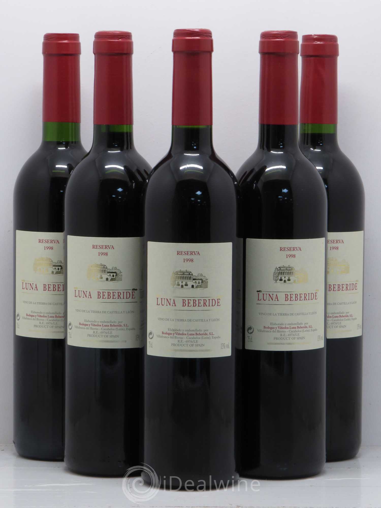 Espagne Vino de la Terra de Castilla y Leon Bodegas Luna Beberide Reserva 1998 - Posten von 5 Flaschen - 0
