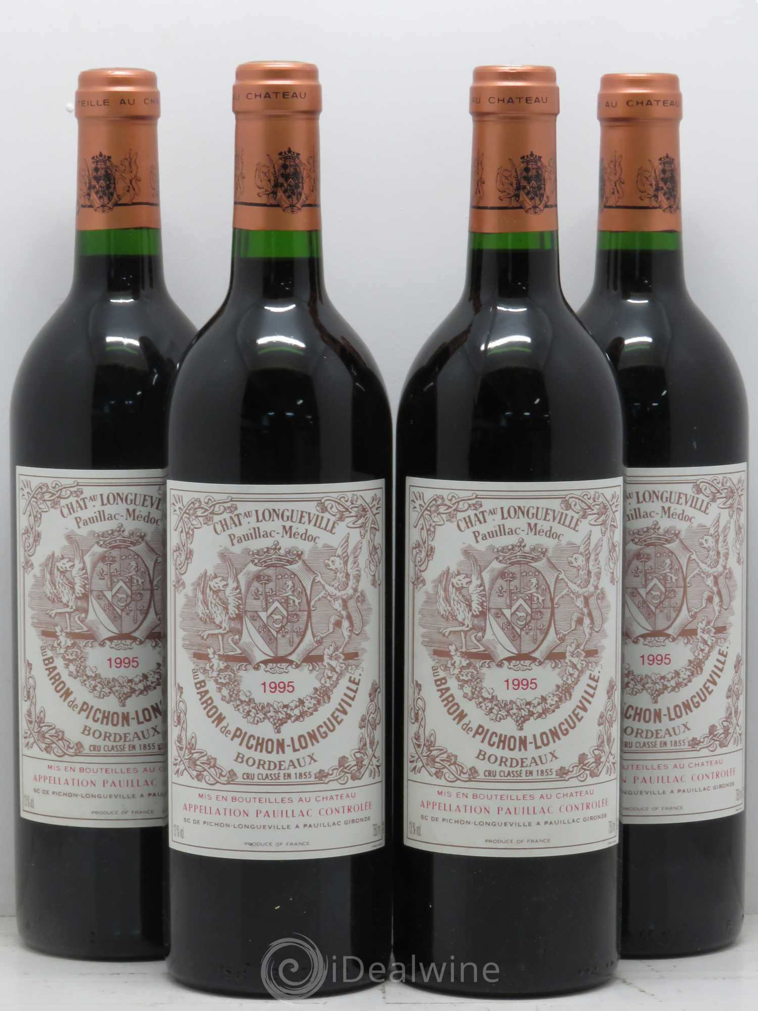Pichon Longueville Baron 2ème Grand Cru Classé 1995 - Lot de 4 bouteilles - 0
