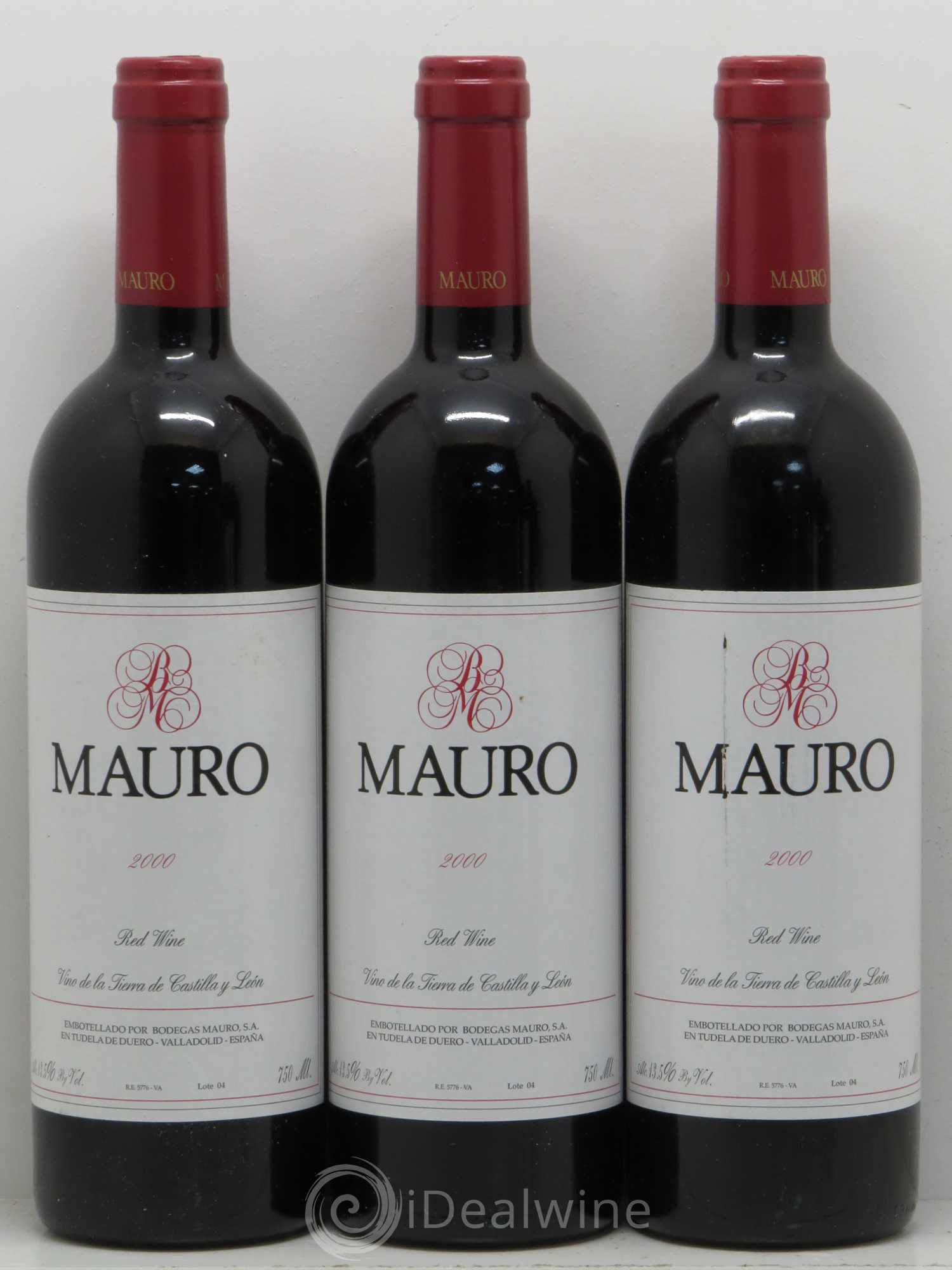 Espagne Tudela De Duero Bodegas Mauro Tinto 2000 - Posten von 5 Flaschen - 1