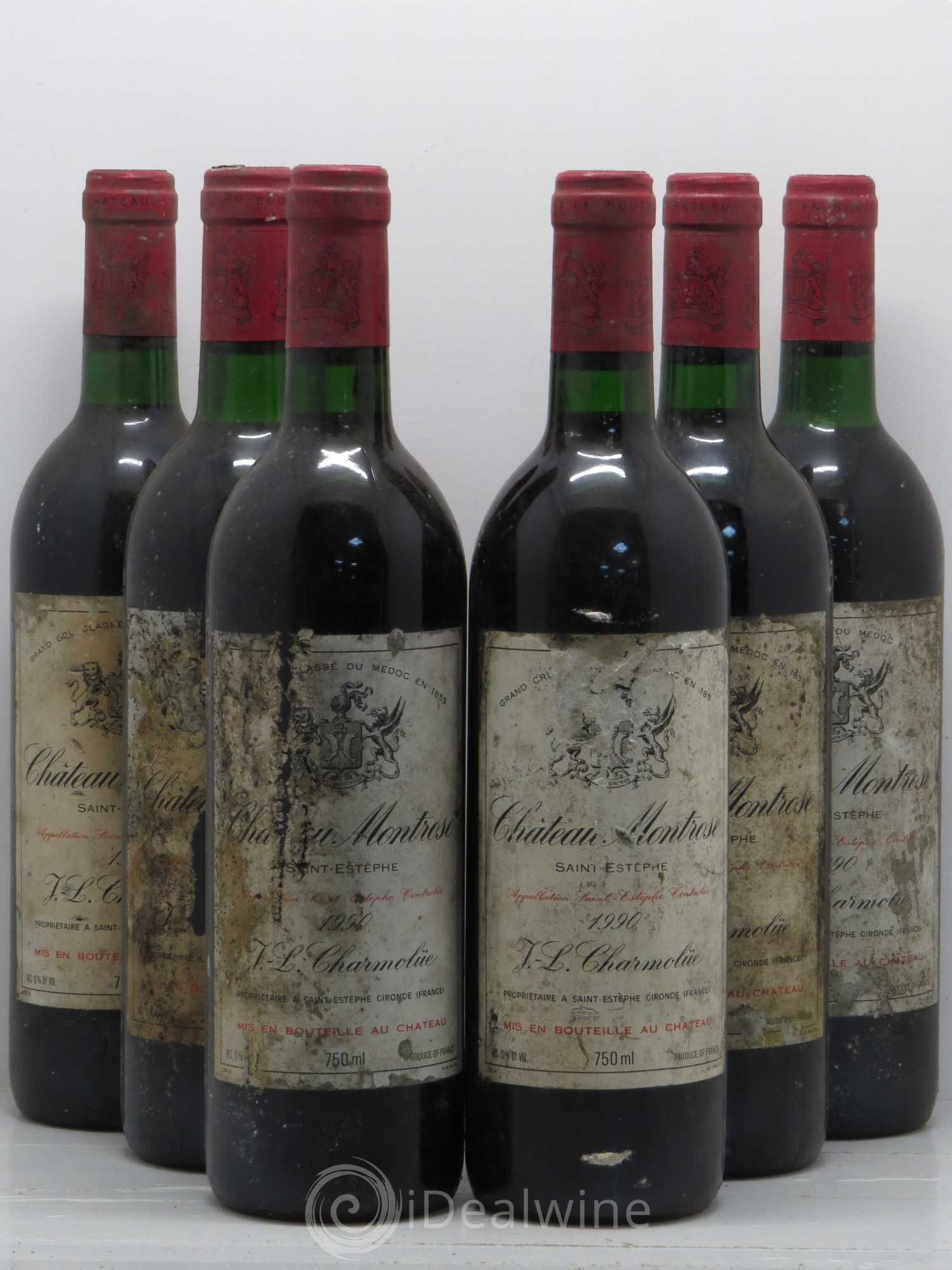 Château Montrose 2ème Grand Cru Classé 1990 - Lot de 6 bouteilles - 0