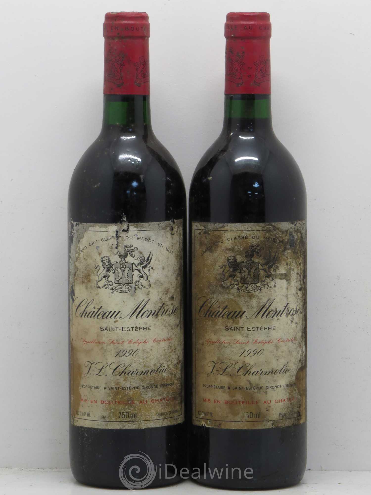 Château Montrose 2ème Grand Cru Classé 1990 - Lot de 2 bouteilles - 0