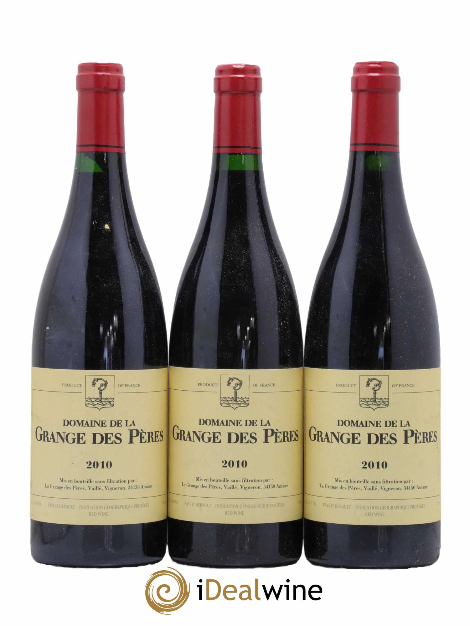 Pays d'Hérault Grange des Pères Laurent Vaillé 2010 - Lot de 3 bouteilles - 0