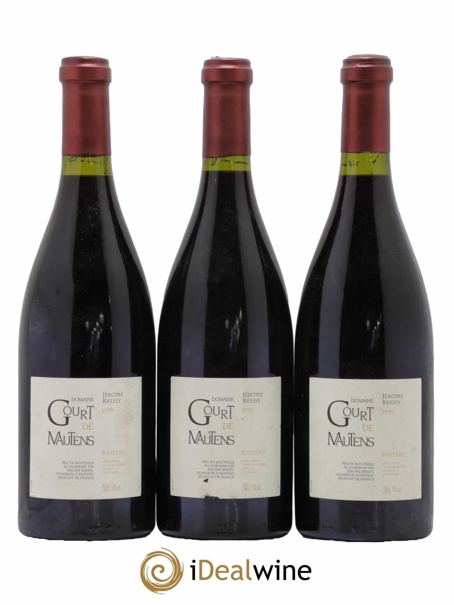 Rasteau Domaine Gourt de Mautens - Jérôme Bressy 1999 - Lot de 3 bouteilles - 0