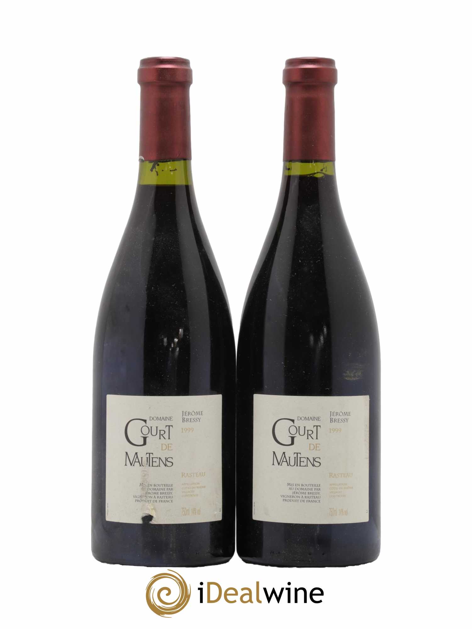 Rasteau Domaine Gourt de Mautens - Jérôme Bressy 1999 - Lot de 2 bouteilles - 0
