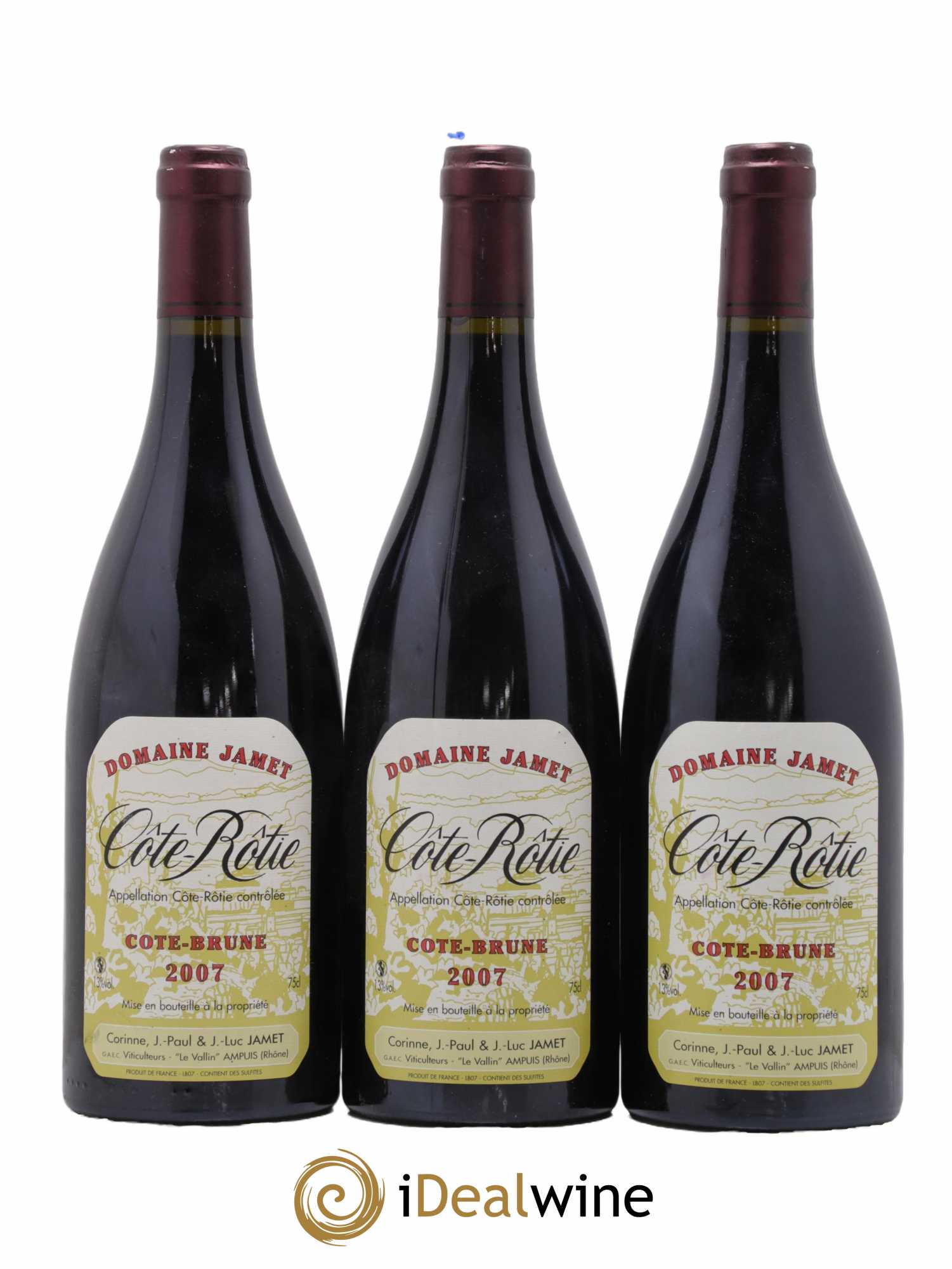 Côte-Rôtie Côte Brune Jamet (Domaine) 2007 - Lot de 3 bouteilles - 0