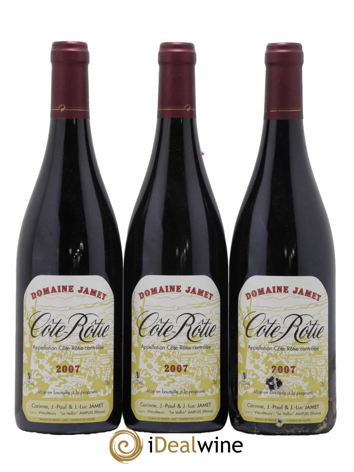 Côte-Rôtie Jamet (Domaine) 2007 - Lot de 3 bouteilles - 0
