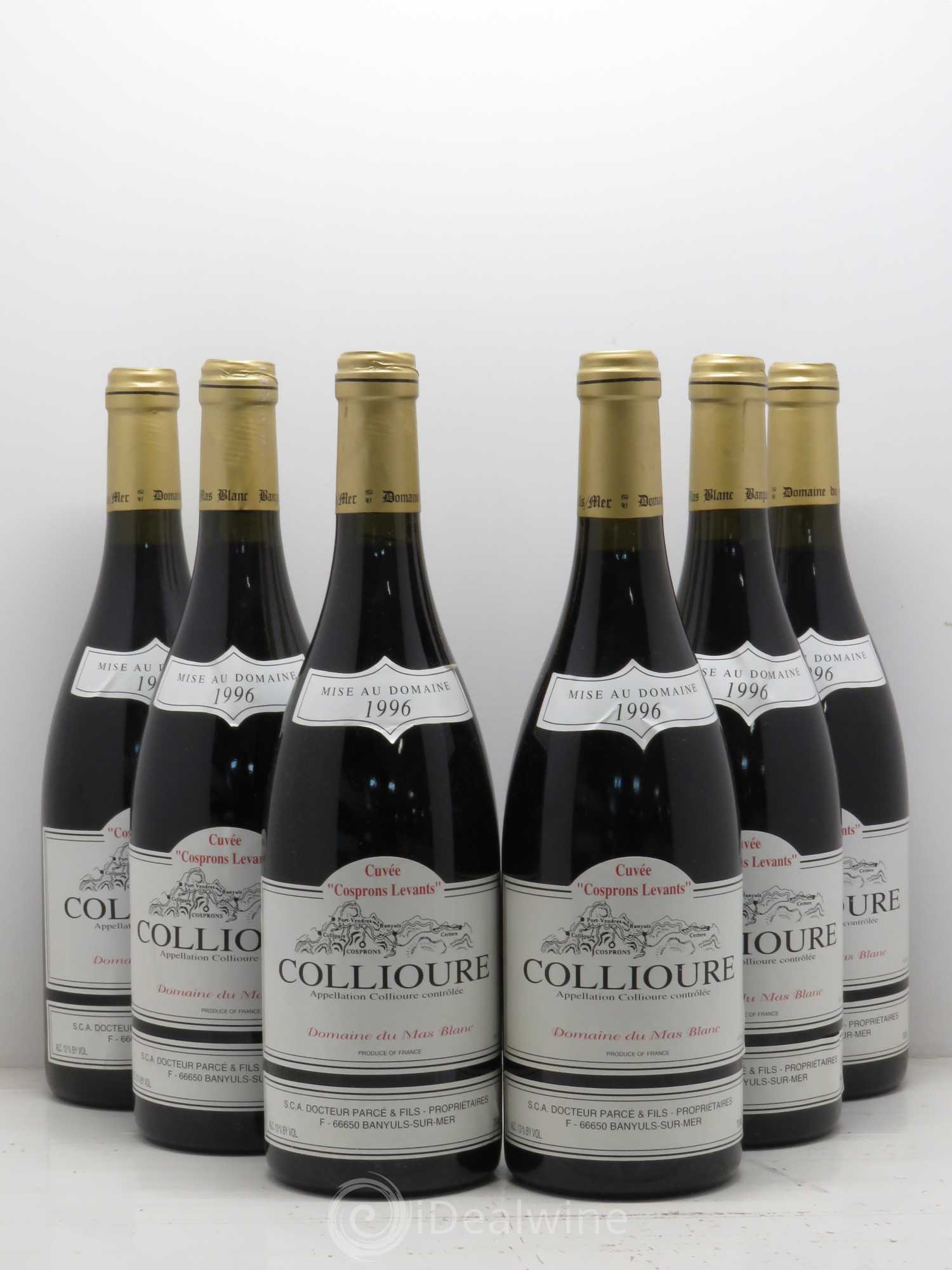 Collioure Domaine du Mas Blanc Cuvee Cosprons Levants 1996 - Posten von 6 Flaschen - 0