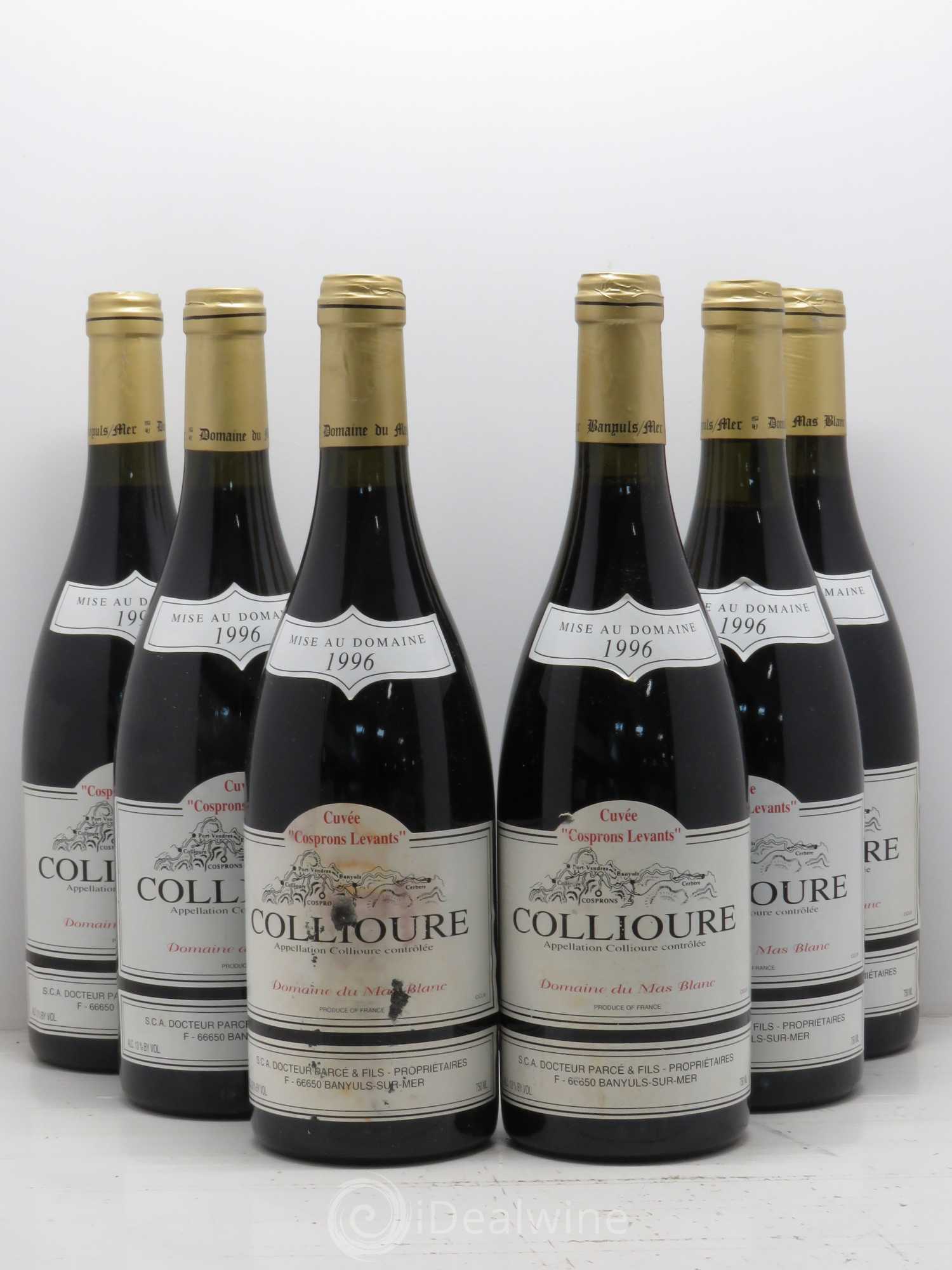 Collioure Domaine du Mas Blanc Cuvee Cosprons Levants 1996 - Posten von 6 Flaschen - 0