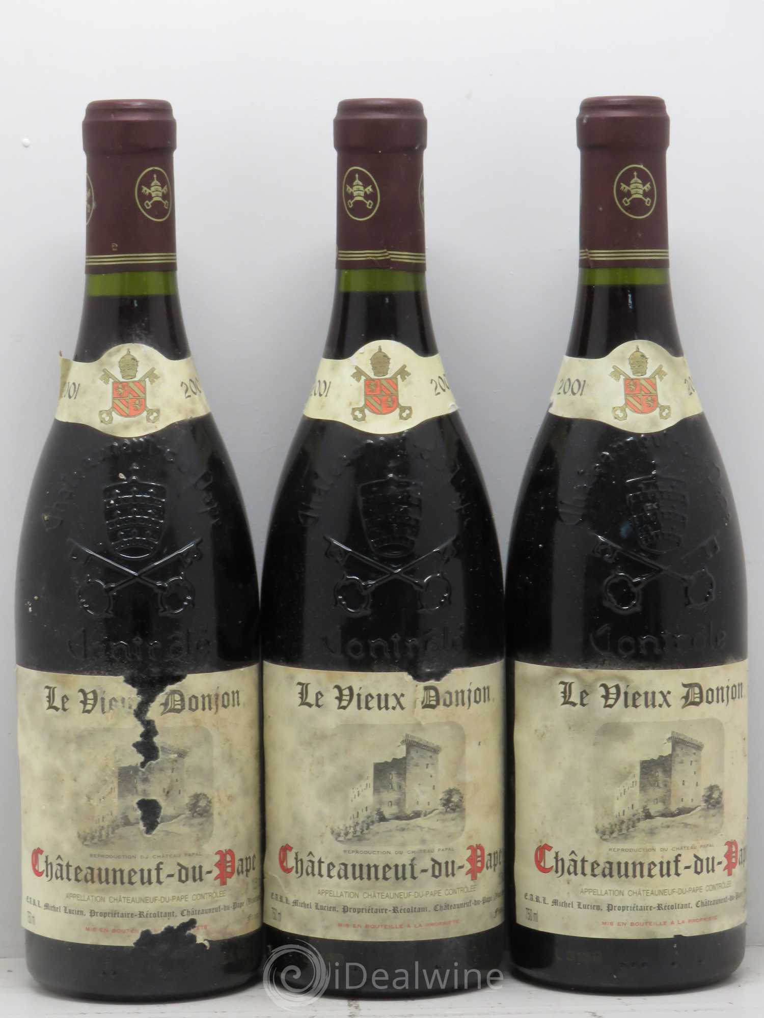 Châteauneuf-du-Pape Domaine Vieux Donjon 2001 - Posten von 3 Flaschen - 0