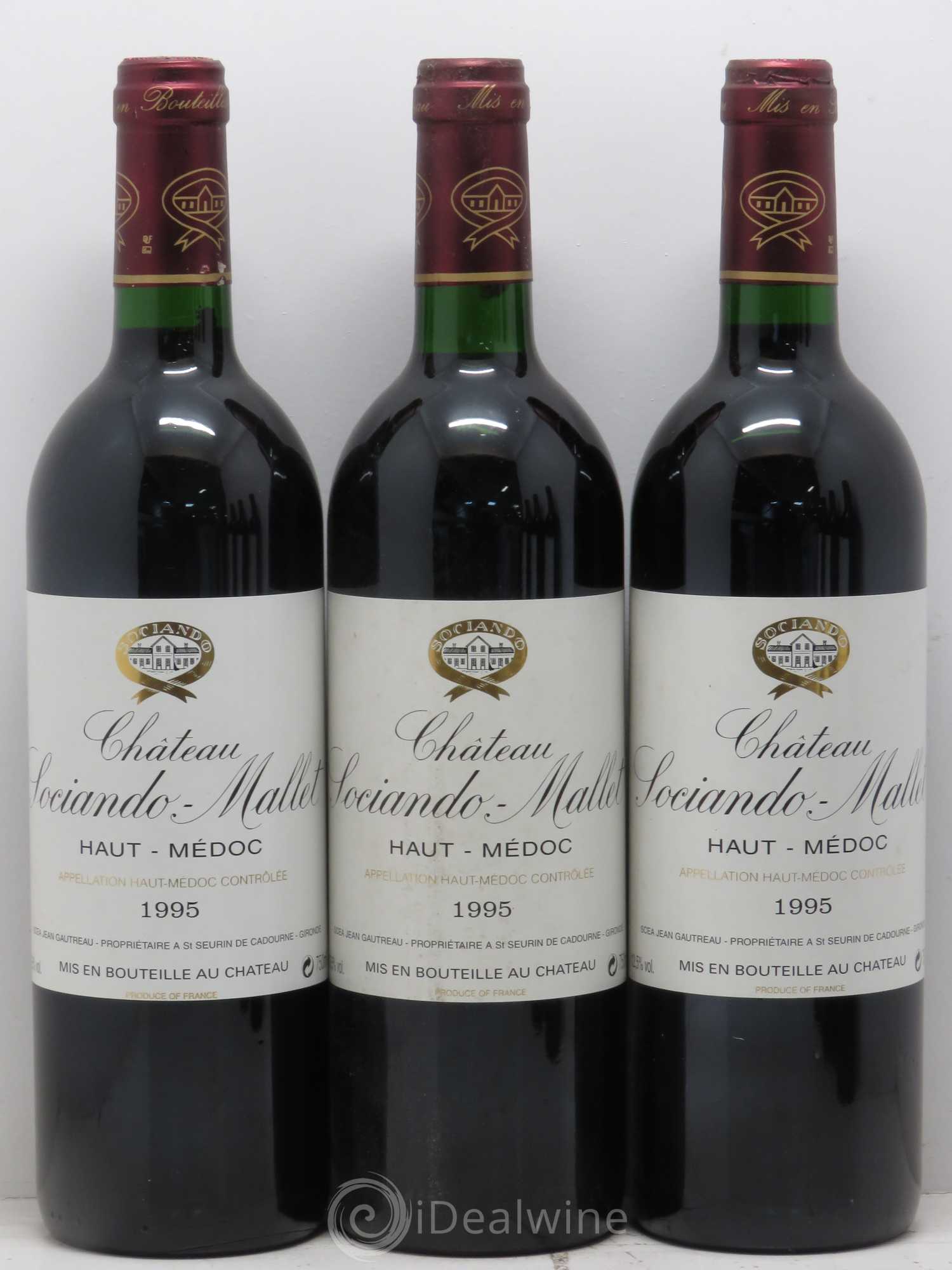 Château Sociando Mallet 1995 - Lot de 6 bouteilles - 2